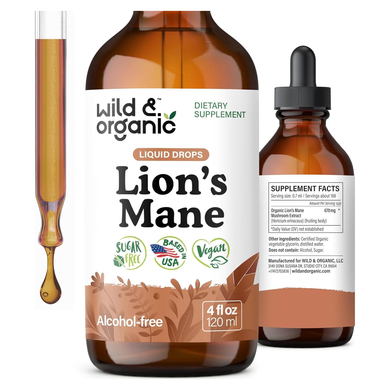 Gotas de Melena de León Silvestre 118 ml - Suplemento Cerebral