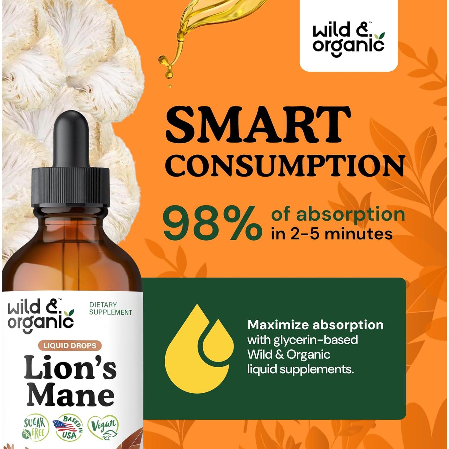 Gotas de Melena de León Silvestre 118 ml - Suplemento Cerebral