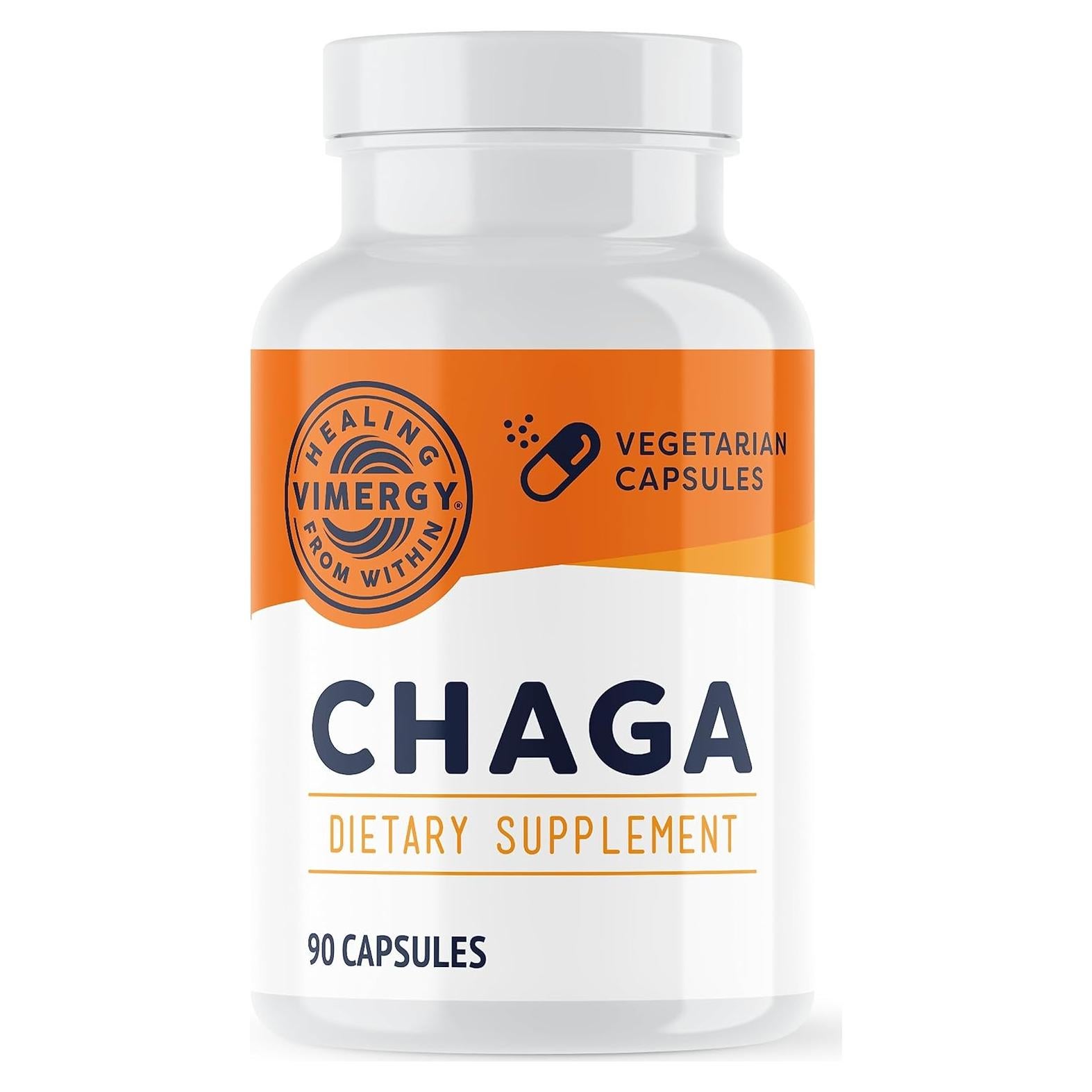 Cápsulas de Chaga Vimergy - Superfood Antioxidante - 90 Unidades