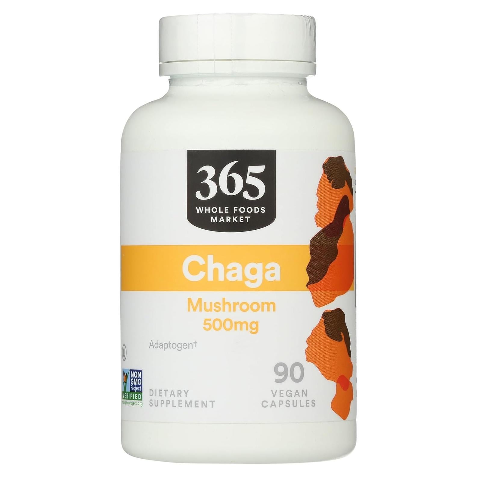 Suplemento de Chaga 365 Whole Foods 90 Cápsulas 81.65g