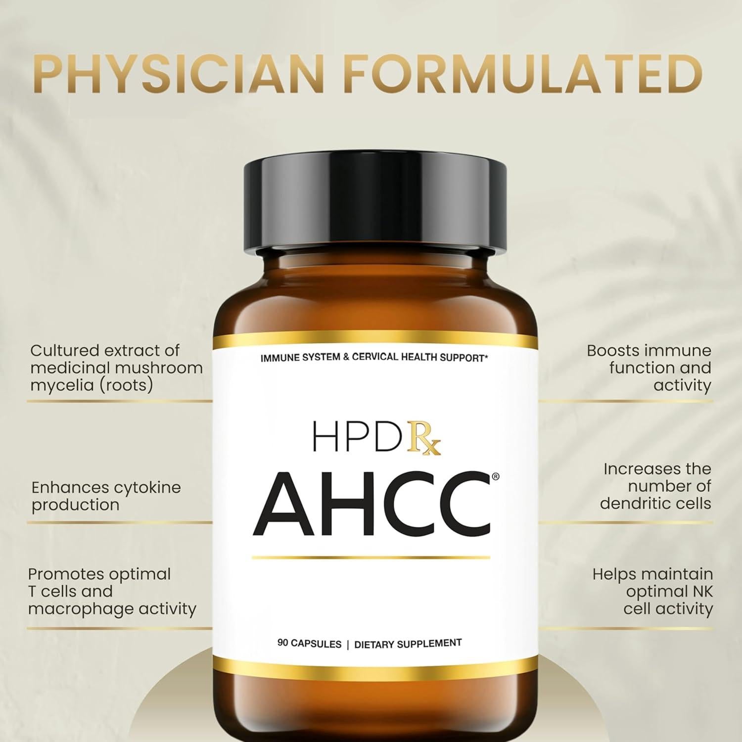 Suplemento Inmunológico HPD Rx AHCC Champiñón Shiitake 1100 mg