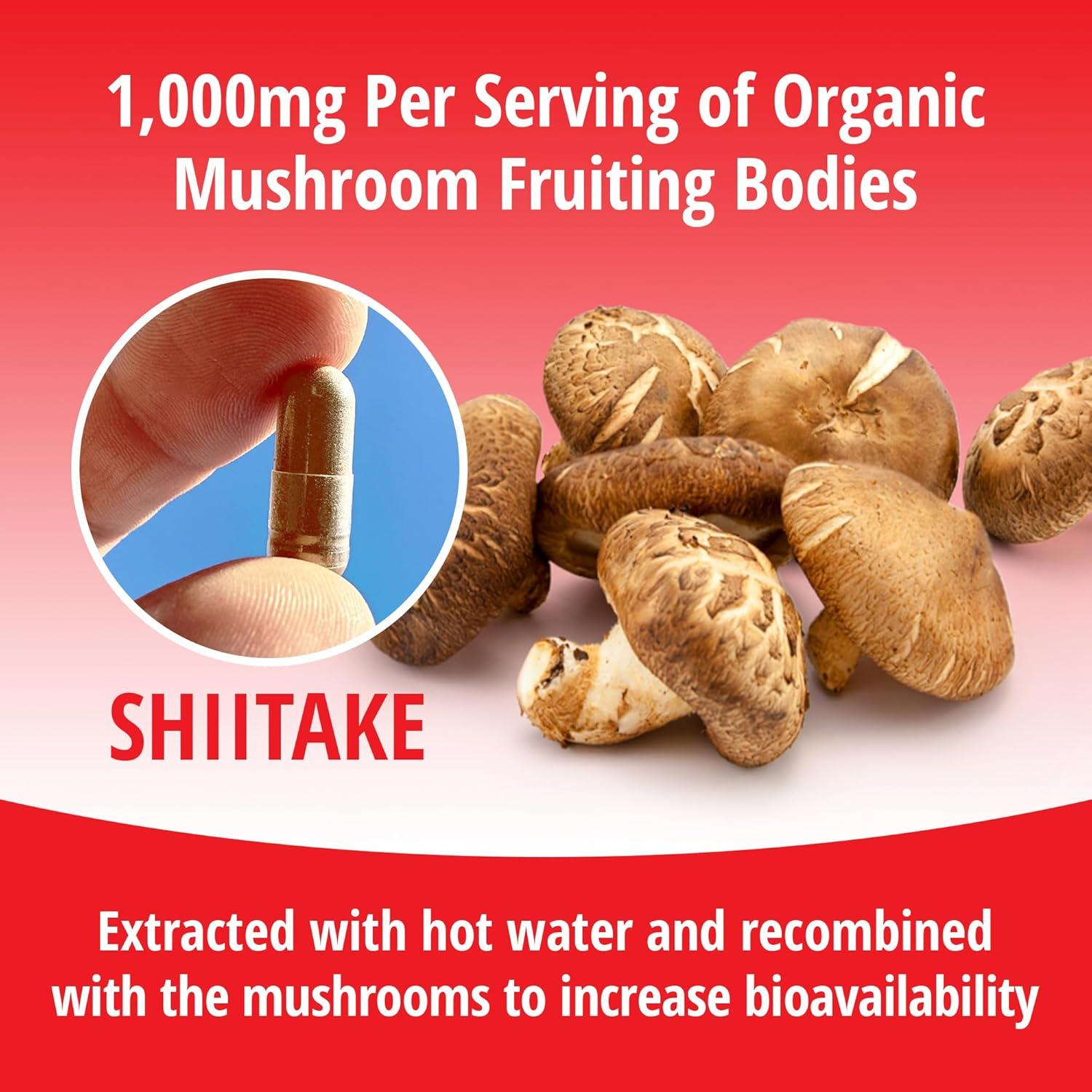 Cápsulas de Shiitake Encapsulate 1000mg - Suplemento Vegano