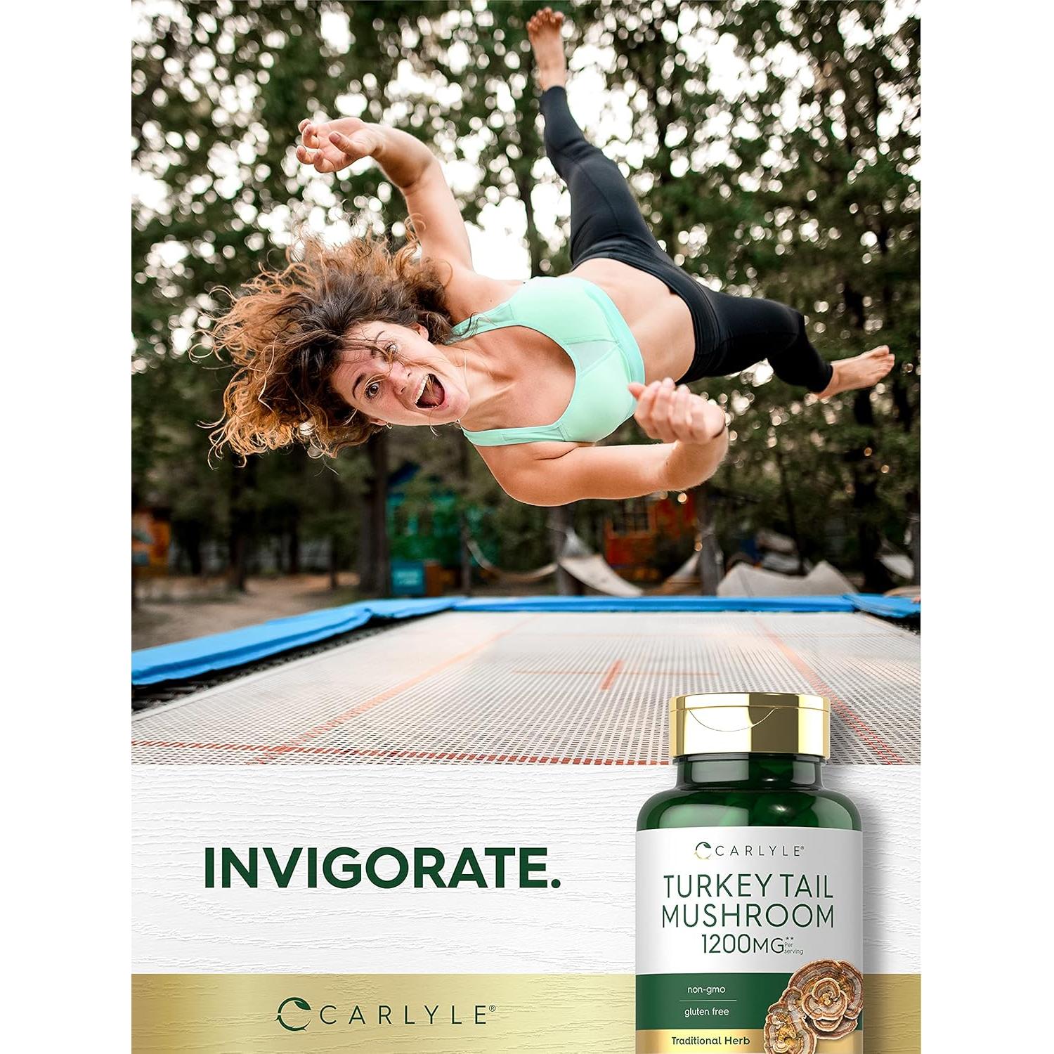 Cápsulas de Hongo Cola de Pavo Carlyle 1200mg 200 Unidades