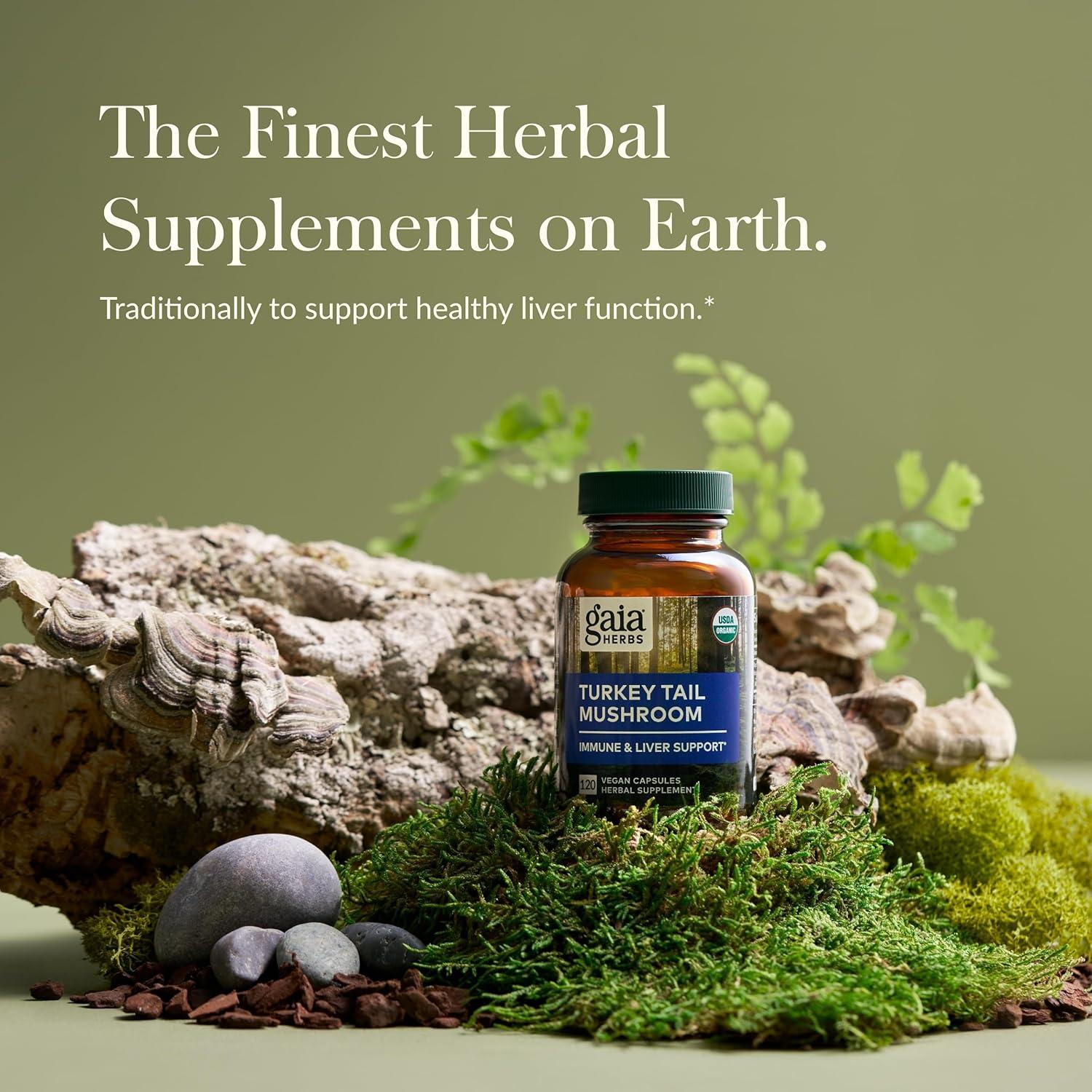 Suplemento Inmunológico Hongos Cola de Pavo Gaia Herbs 120 Cápsulas