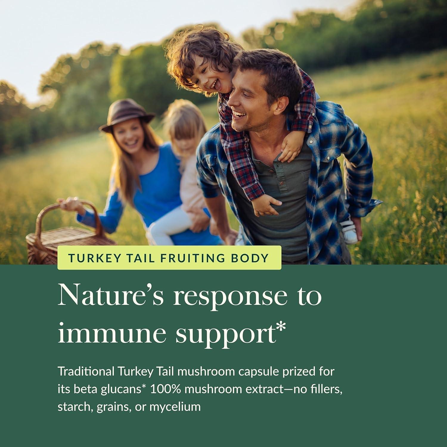 Suplemento Inmunológico Hongos Cola de Pavo Gaia Herbs 120 Cápsulas