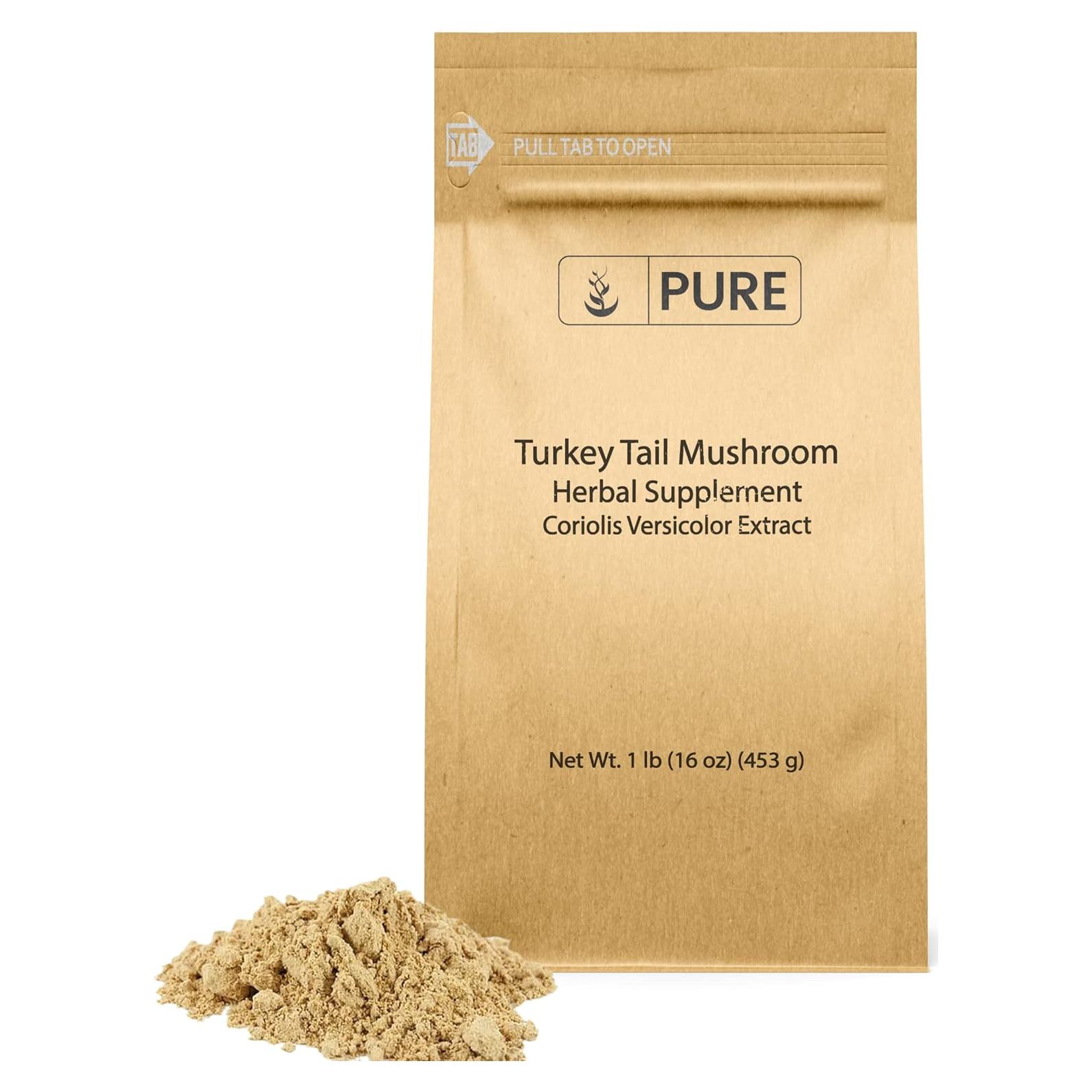 Polvo de Hongos Turkey Tail 454g - Ingredientes Orgánicos Puros