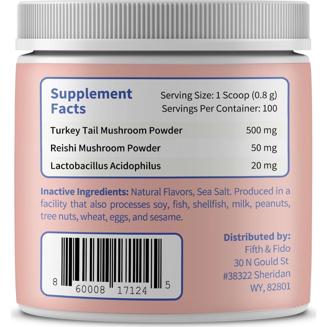 Suplemento para Perros Fifth & Fido - Hongo Cola de Pavo 100 Porciones