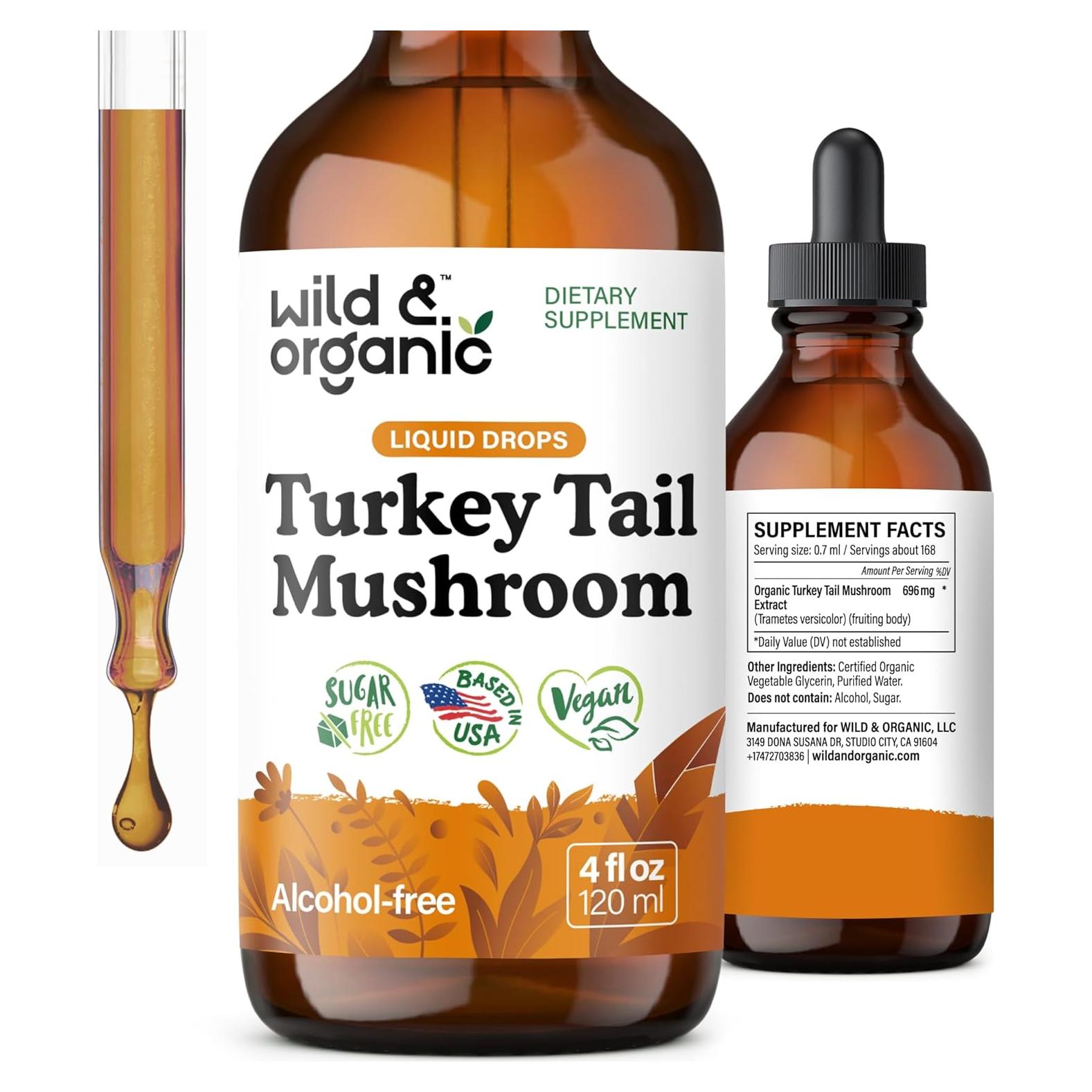 Tintura de Cola de Pavo Silvestre y Orgánica 118 ml - Suplemento Vegano