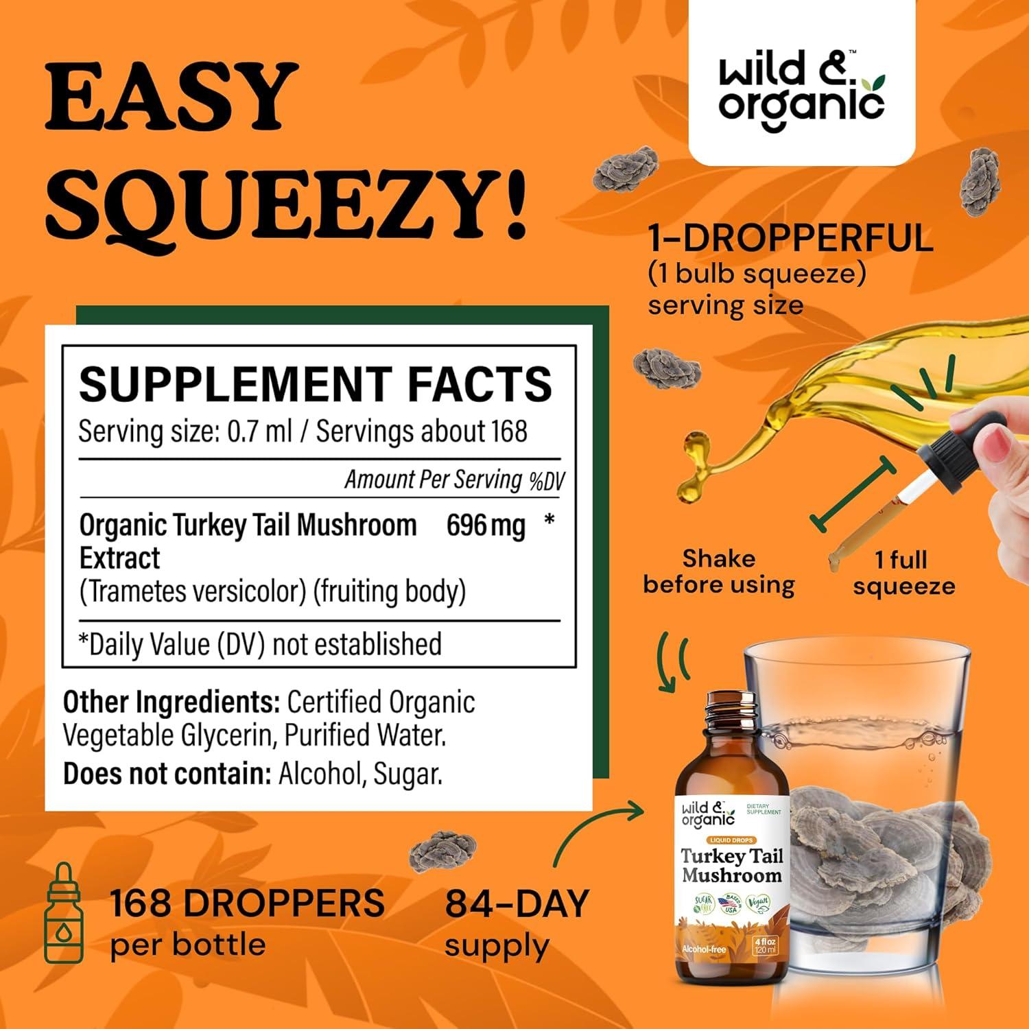 Tintura de Cola de Pavo Silvestre y Orgánica 118 ml - Suplemento Vegano