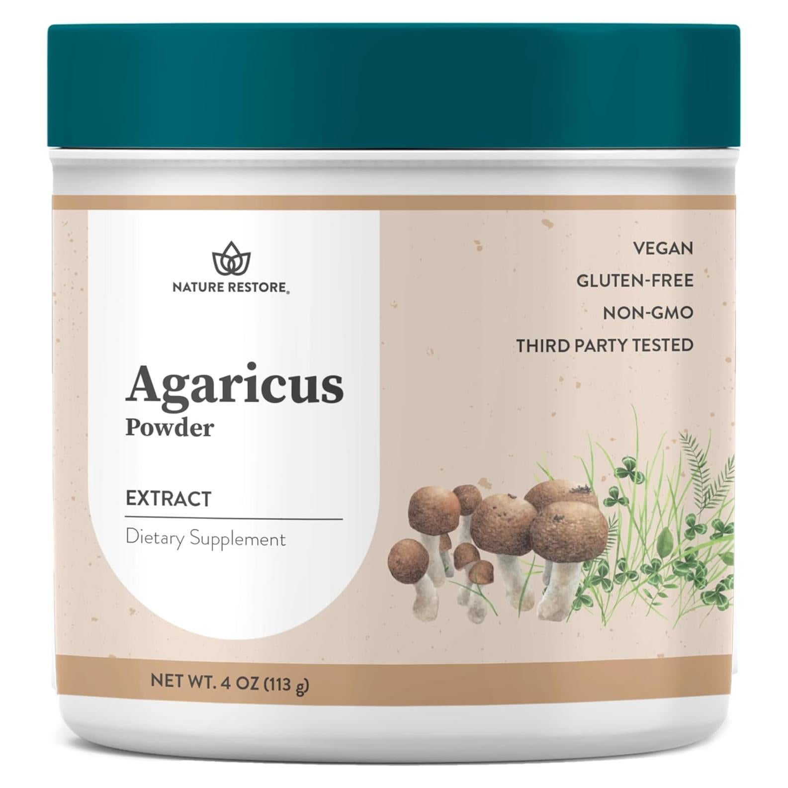 Extracto de hongo Agaricus Blazei Murill en polvo 113g 40% polisacáridos