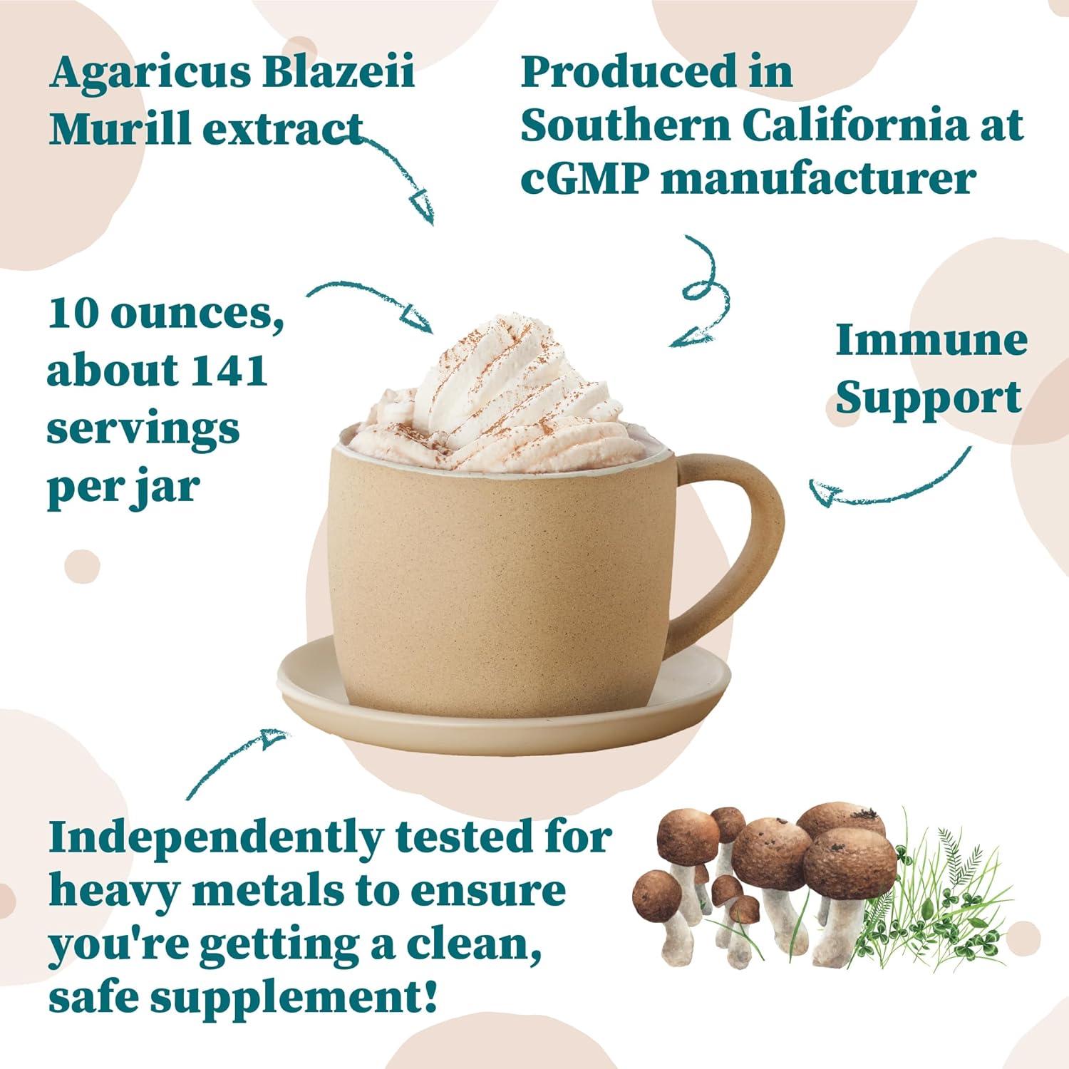 Extracto de hongo Agaricus Blazei Murill en polvo 113g 40% polisacáridos