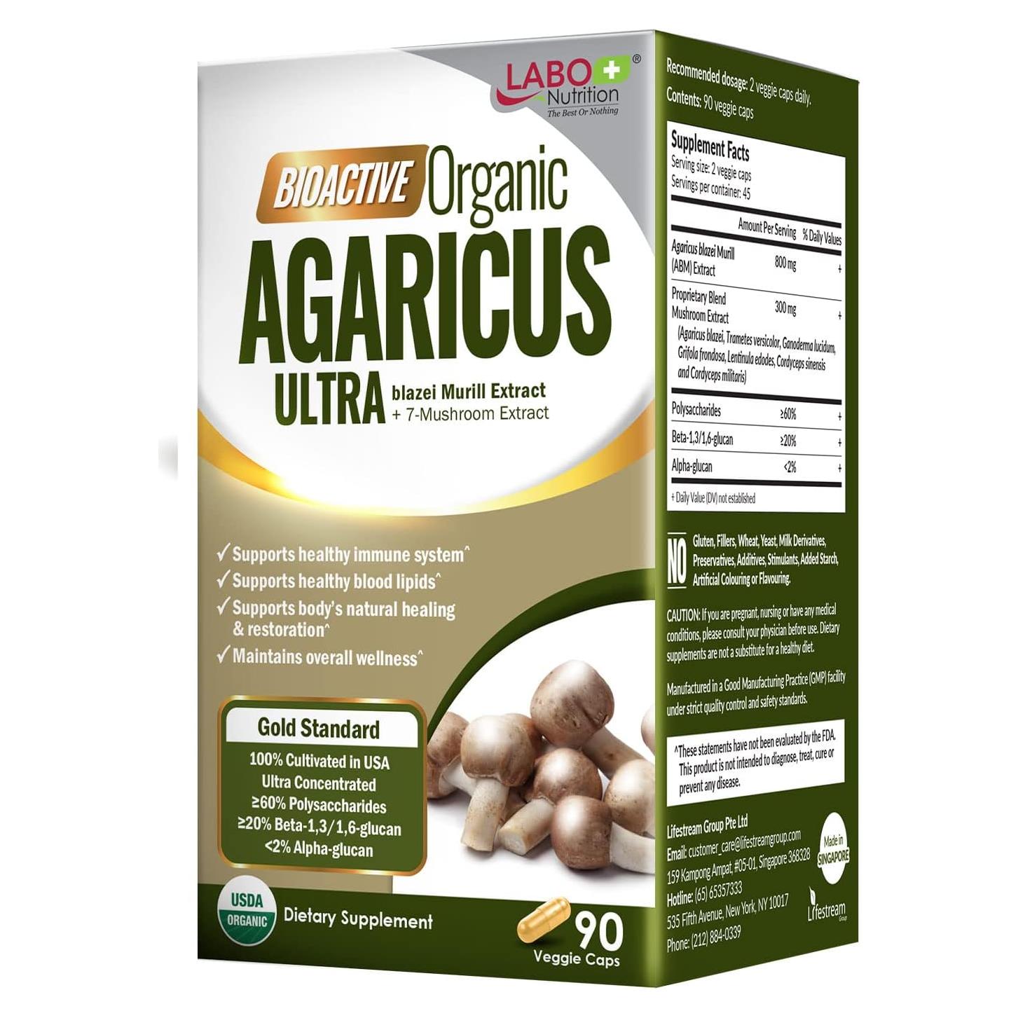 Suplemento Orgánico de Setas LABO Nutrition - 7 Extractos Inmunológicos