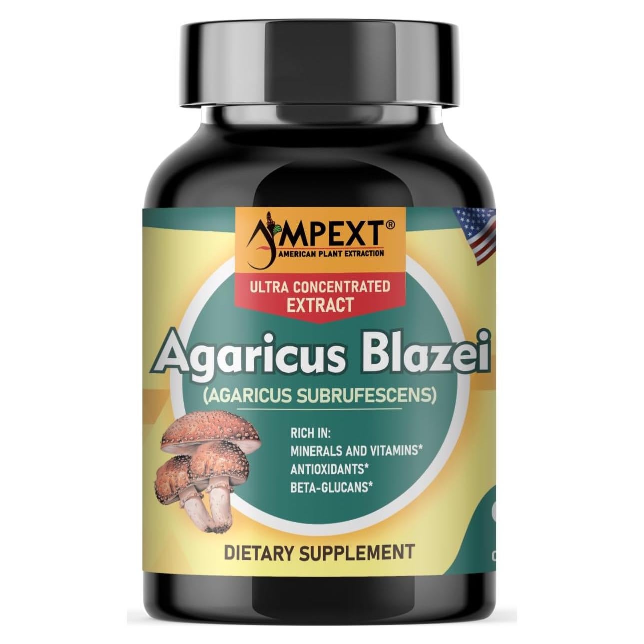 Extracto de Hongo Agaricus Blazei AMPEXT - 90 Cápsulas Inmunidad