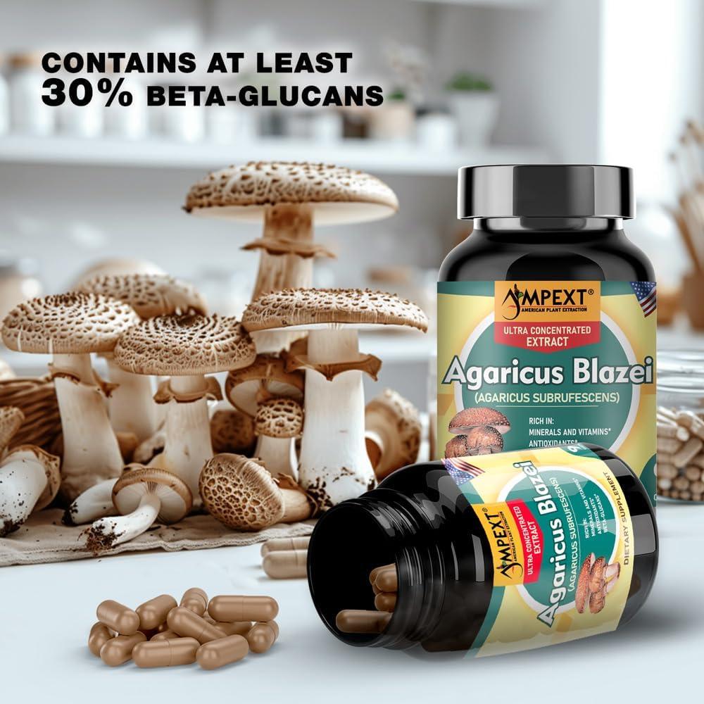Extracto de Hongo Agaricus Blazei AMPEXT - 90 Cápsulas Inmunidad