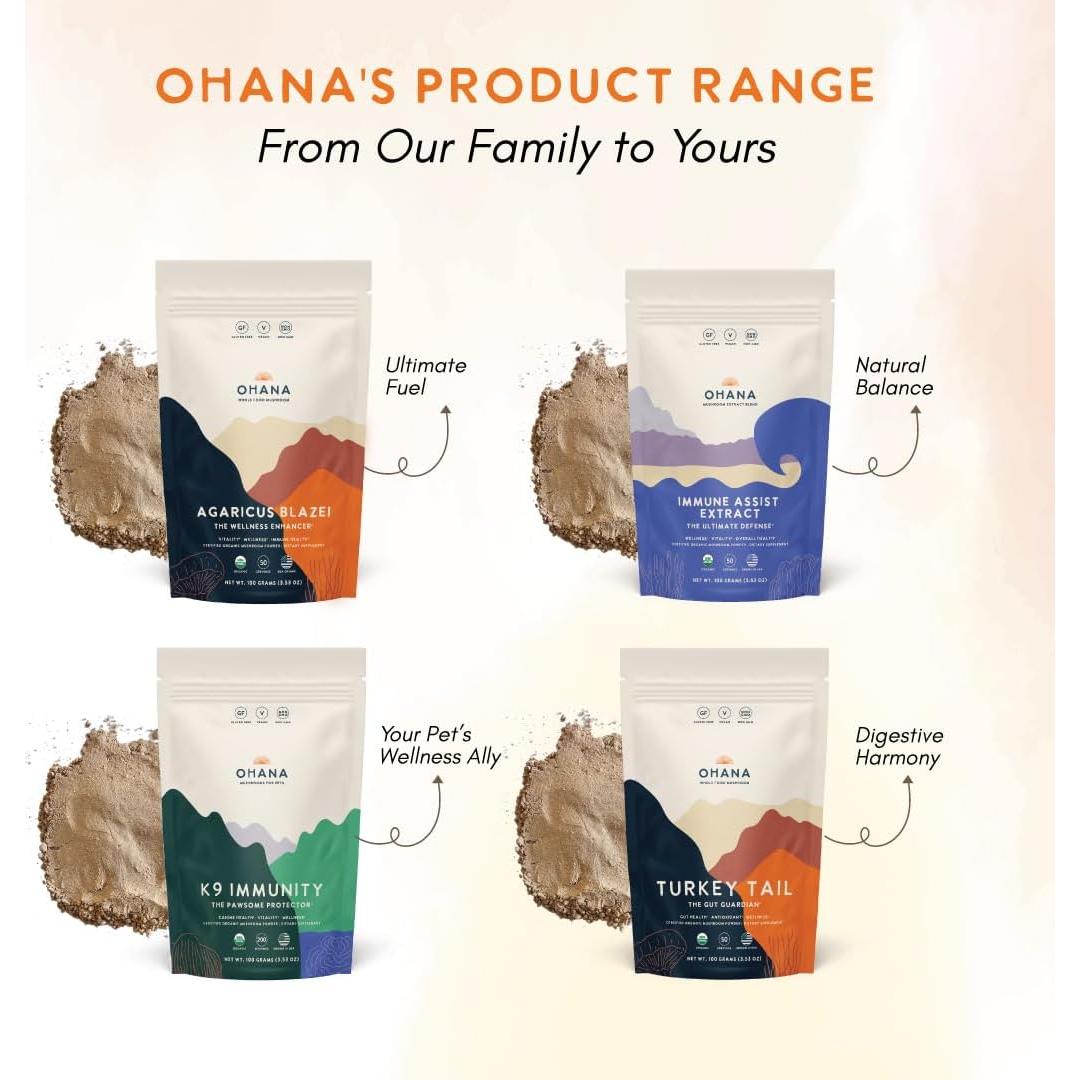 Suplemento de Champiñón Orgánico Ohana Agaricus Blazei 100g