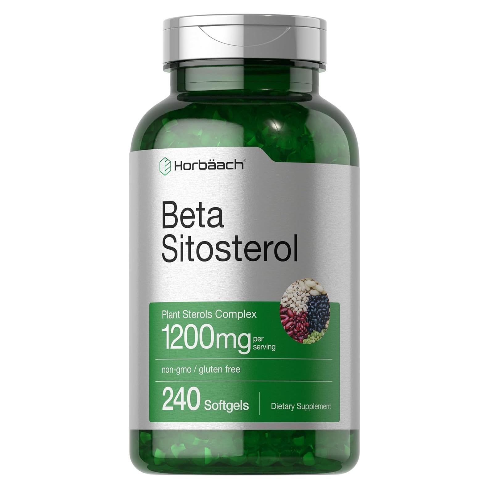 Beta Sitosterol 1200mg Horbäach | 240 Cápsulas Blandas | Suplemento Natural