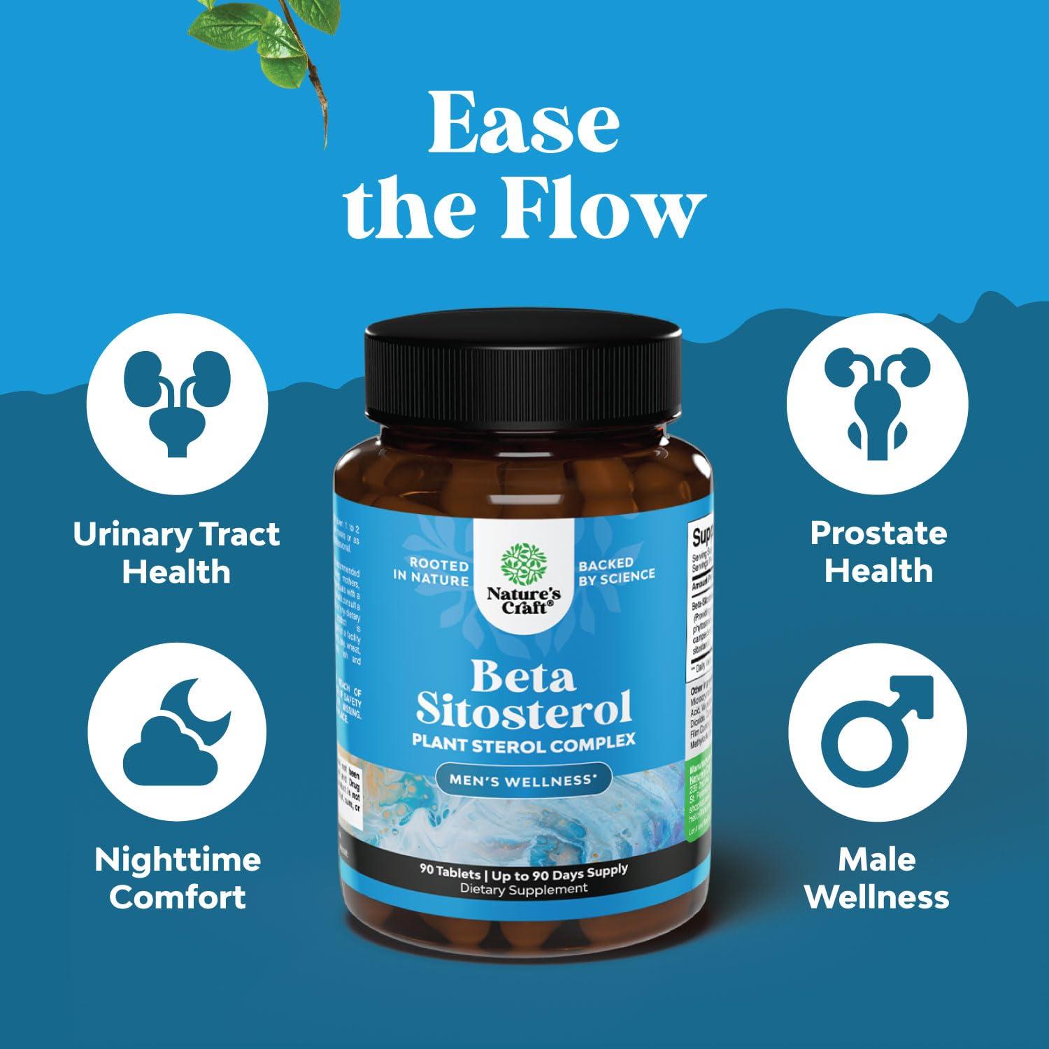 Suplemento Prostático Natures Craft Beta Sitosterol 500mg - 90 Tabletas