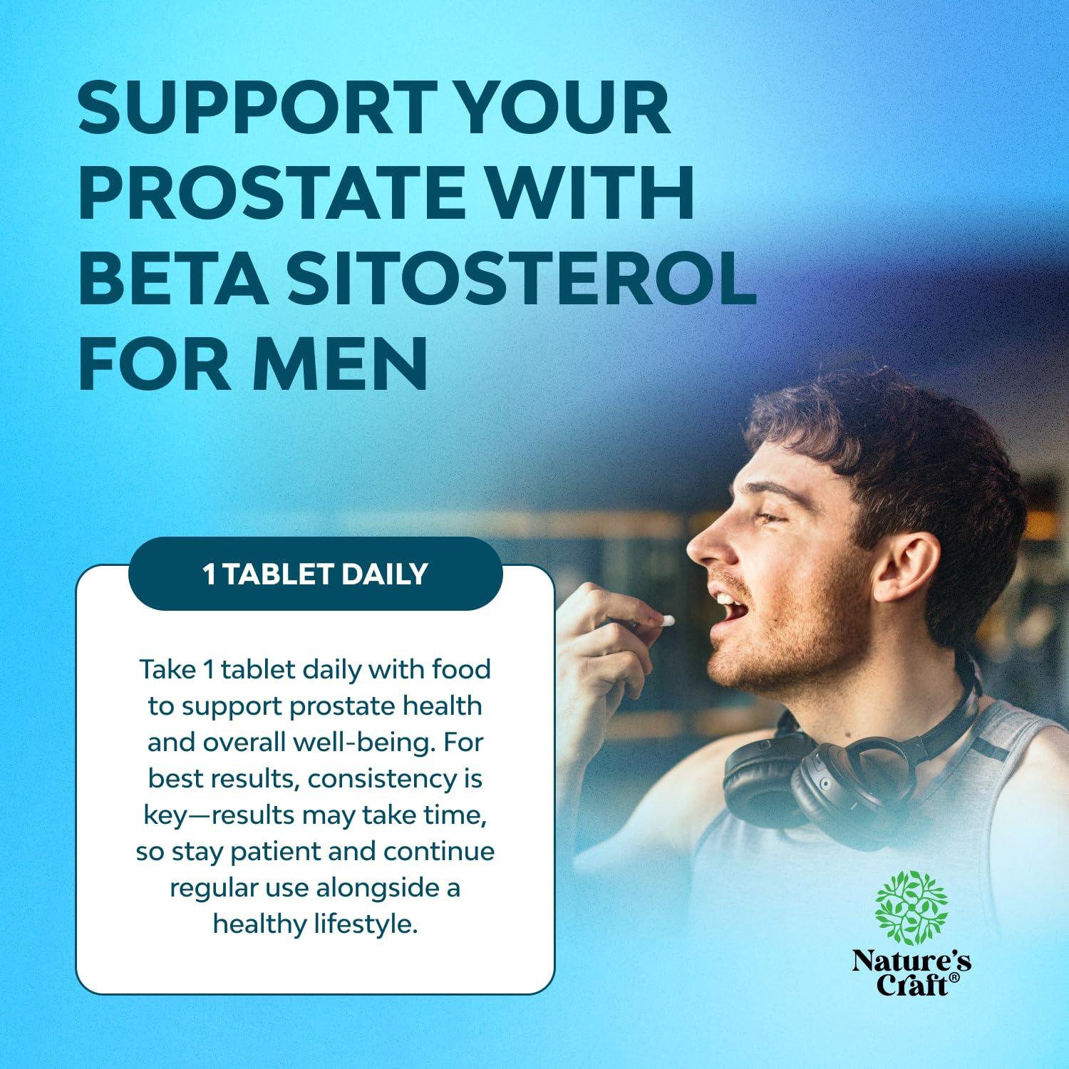 Suplemento Prostático Natures Craft Beta Sitosterol 500mg - 90 Tabletas