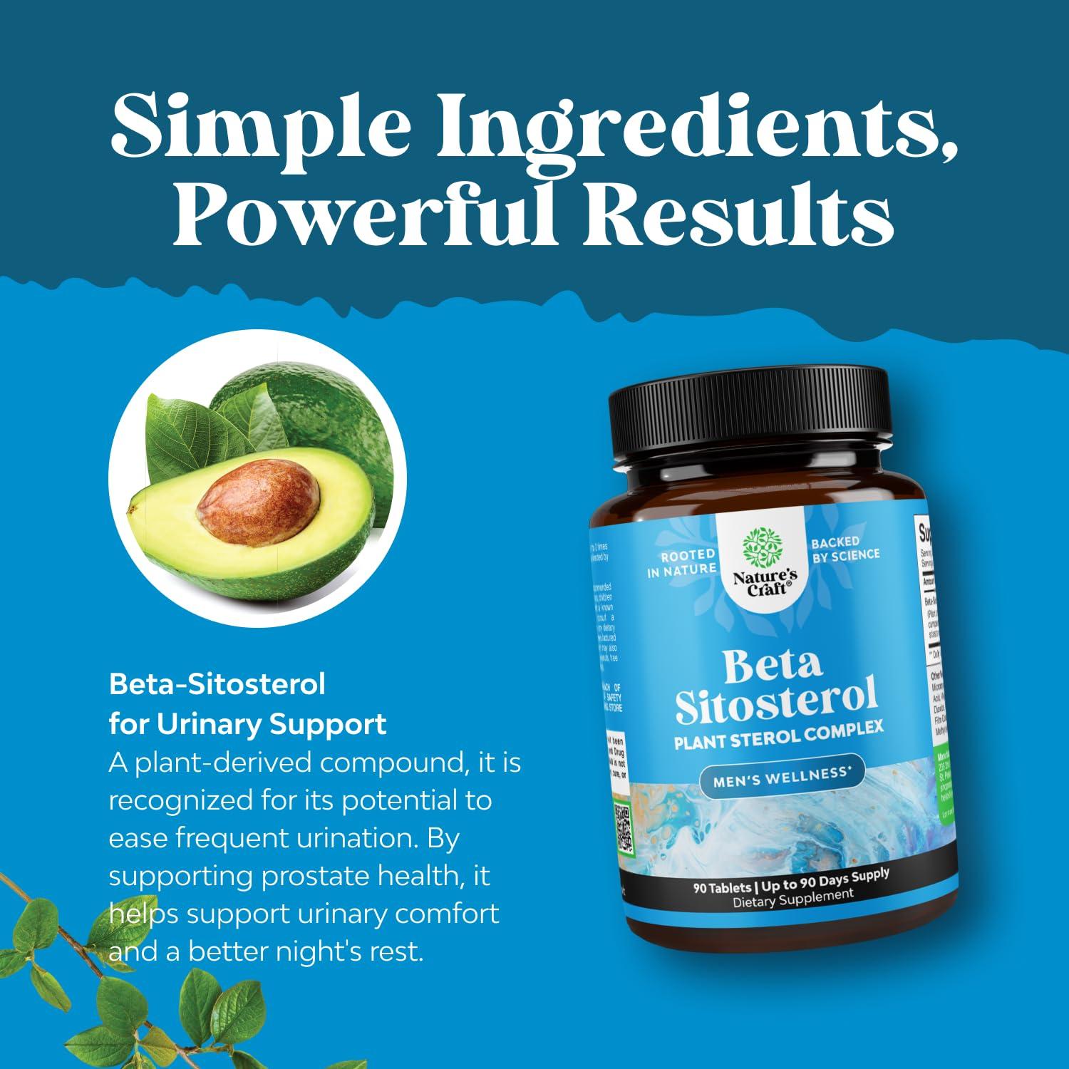 Suplemento Prostático Natures Craft Beta Sitosterol 500mg - 90 Tabletas