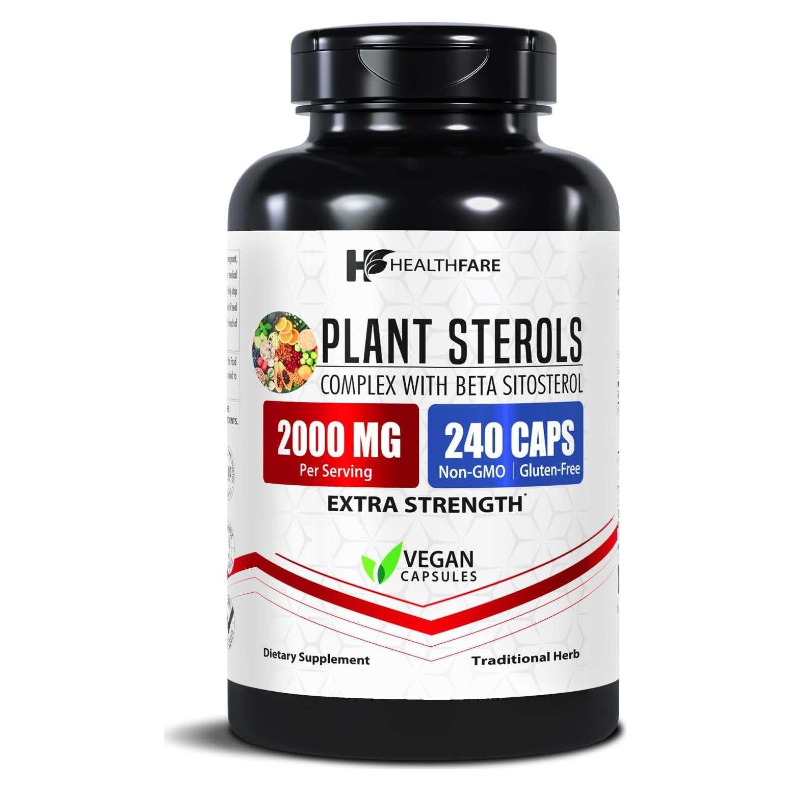 Cápsulas Veganas de Esteroles Vegetales HealthFare 2000mg - 240 Unidades