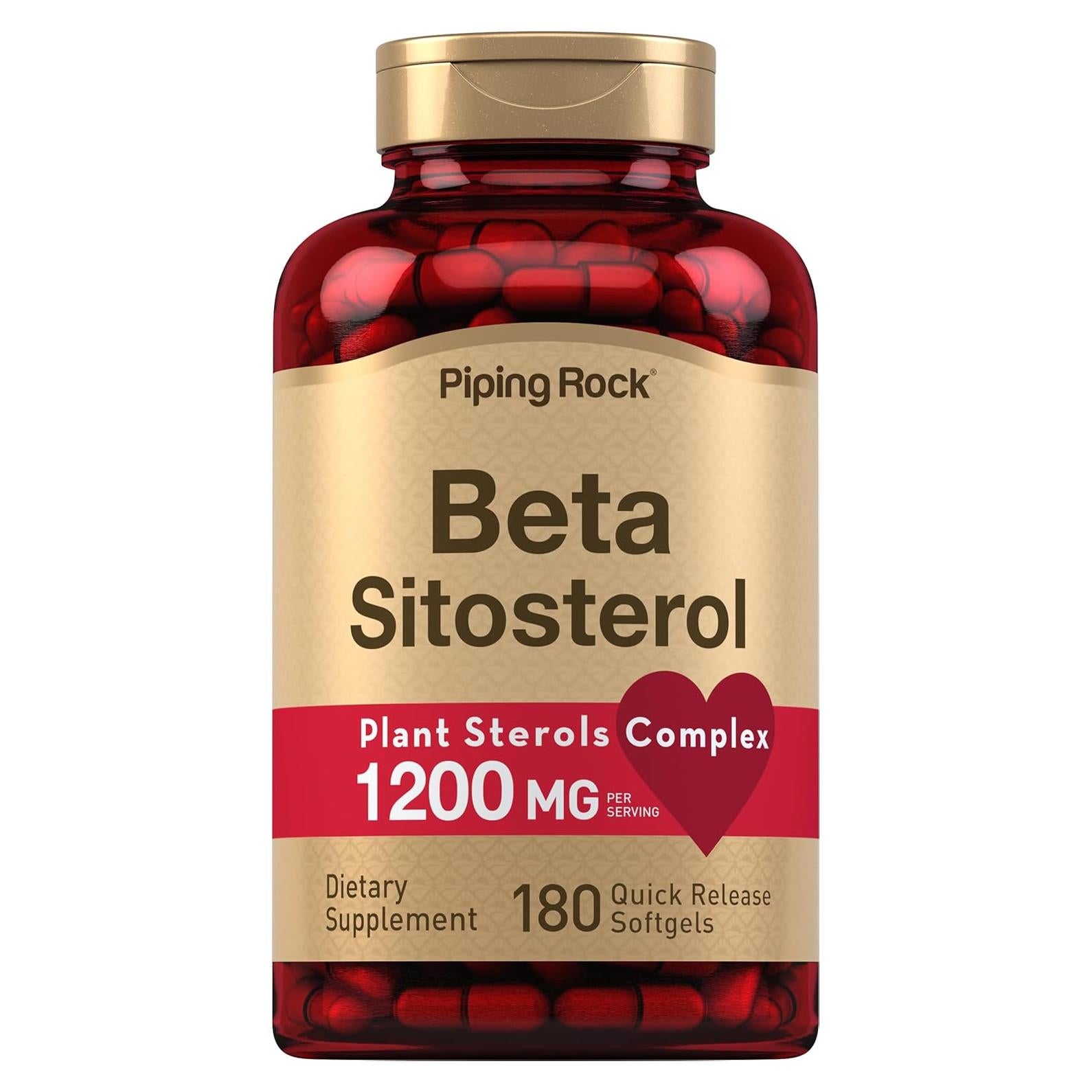 Suplemento Beta Sitosterol Piping Rock 1200 mg 180 Gelatinas
