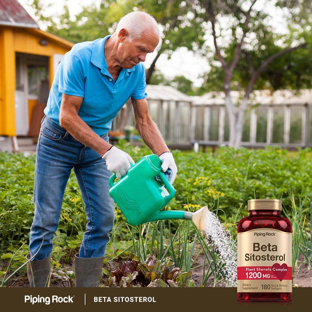 Suplemento Beta Sitosterol Piping Rock 1200 mg 180 Gelatinas