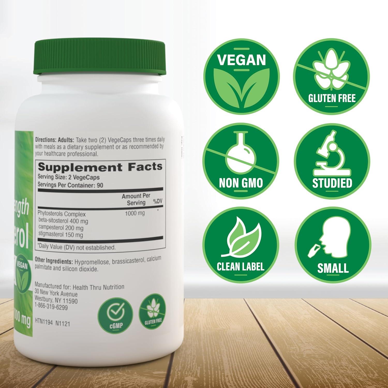 Beta Sitosterol Ultra Fuerte Health Thru Nutrition 1000mg 180 cápsulas