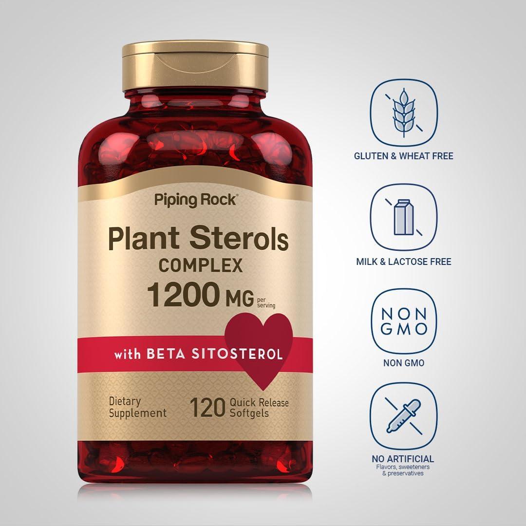 Suplemento de Esteroles Vegetales Piping Rock 1200 mg 120 Gelatinas