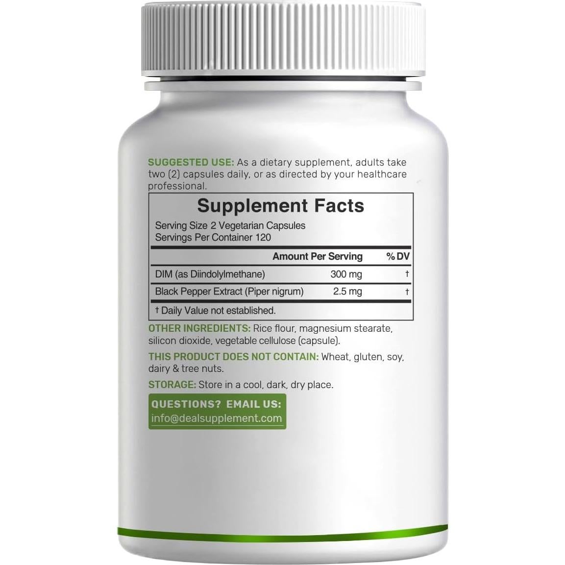 Suplemento DIM 300mg 240 Cápsulas - Equilibrio de Estrógeno