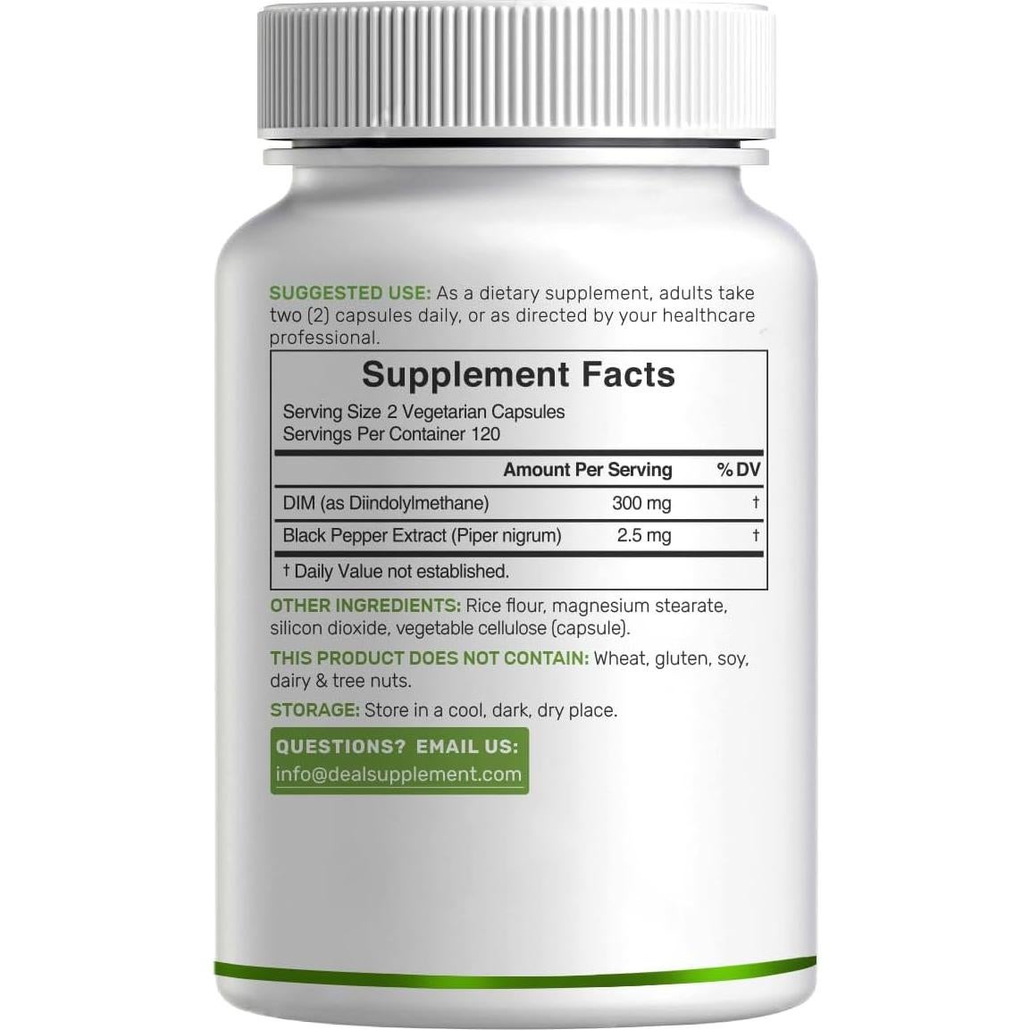 Suplemento DIM 300mg 240 Cápsulas - Equilibrio de Estrógeno