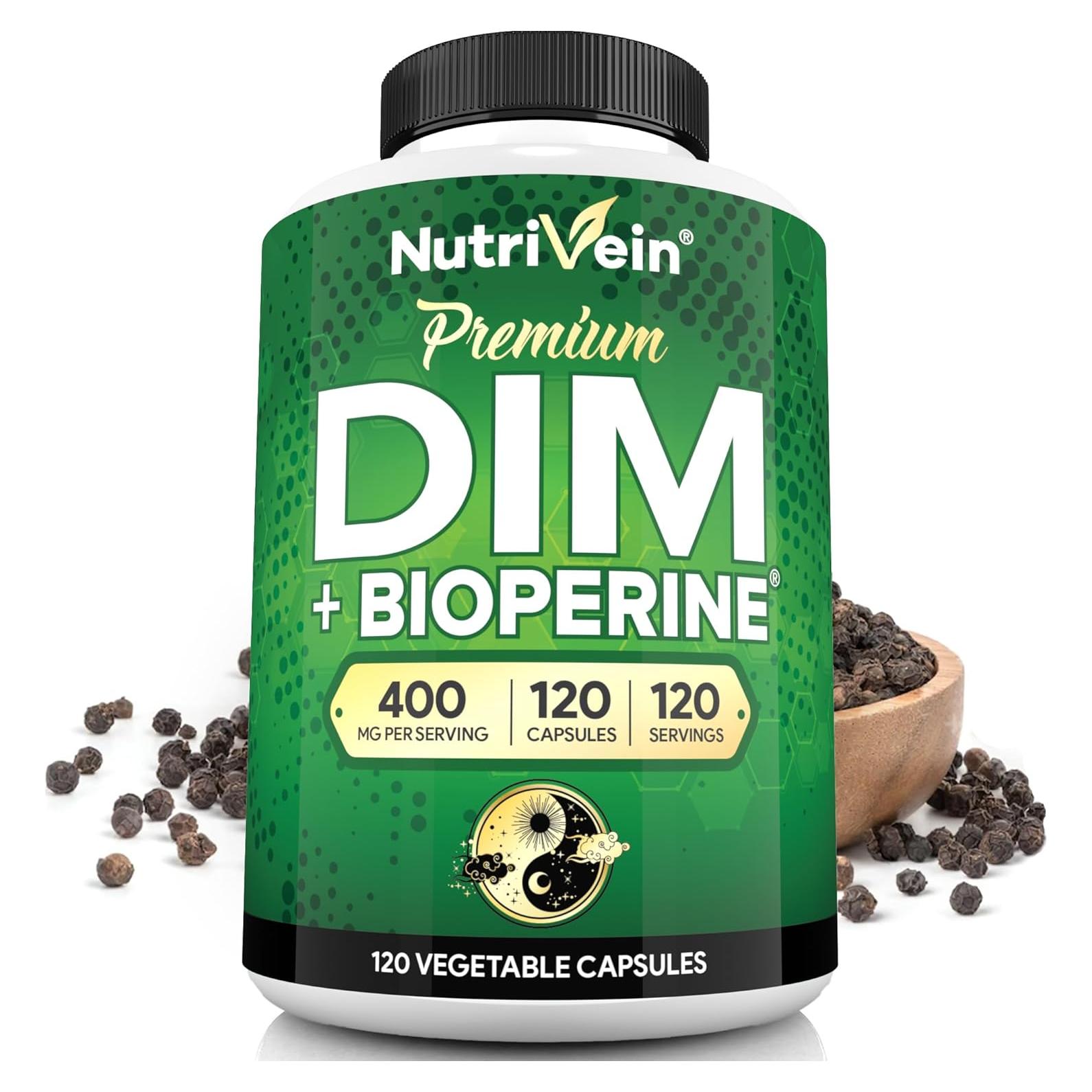 Suplemento DIM Nutrivein 400 mg - 120 Cápsulas Veganas