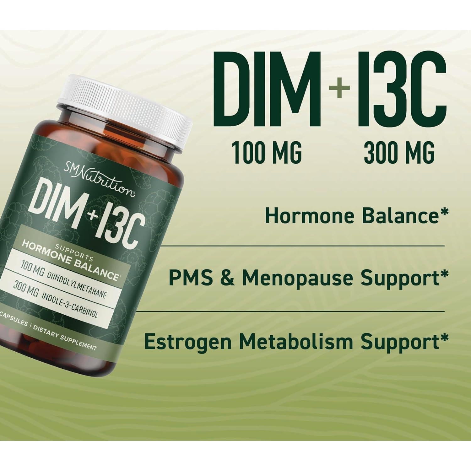 Suplemento DIM & Indole 3 Carbinol SMNutrition 60 Cápsulas