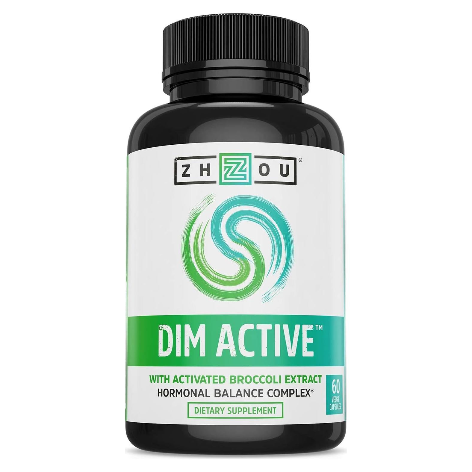 Suplemento Zhou DIM Activo 250mg - Equilibrio Hormonal 60 Cápsulas Veganas