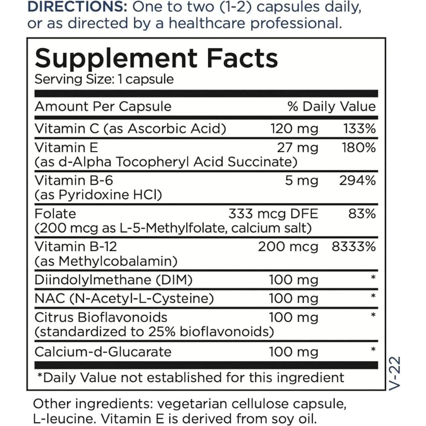 Suplemento de DIM Mantenimiento Metabólico 60 Cápsulas 100 mg