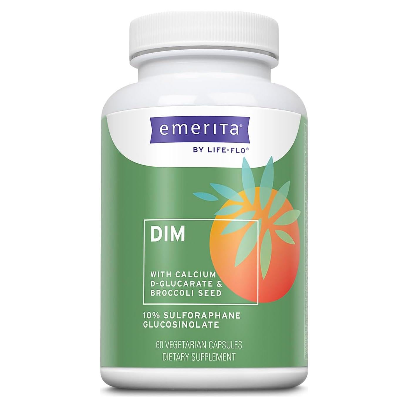 Suplemento DIM Emerita 100mg + D-Glucarato 500mg 30 VegCaps