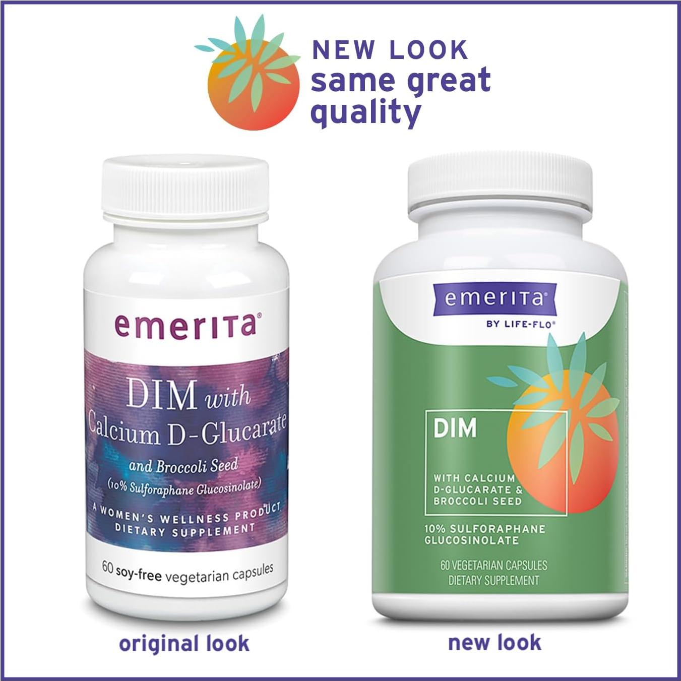 Suplemento DIM Emerita 100mg + D-Glucarato 500mg 30 VegCaps