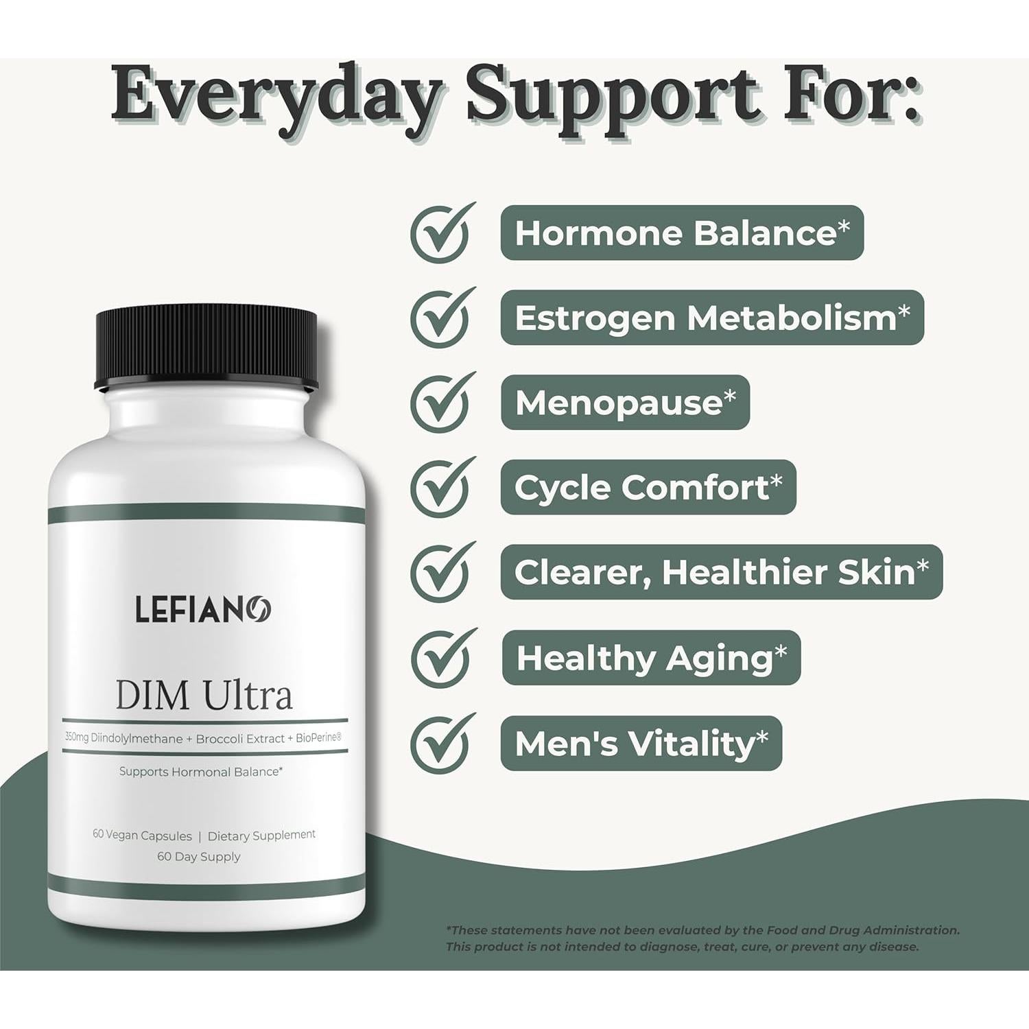 DIM Ultra 350mg Lefiano | Equilibrio Hormonal y Piel Clara