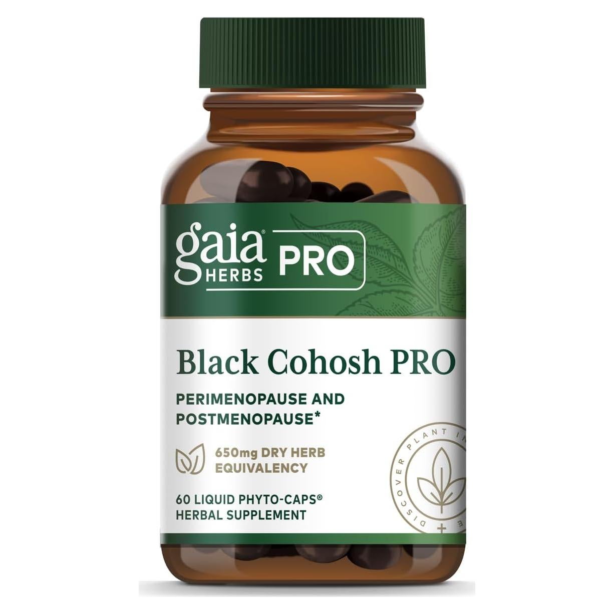 Suplemento Gaia Herbs PRO Black Cohosh 60 Cápsulas Veganas