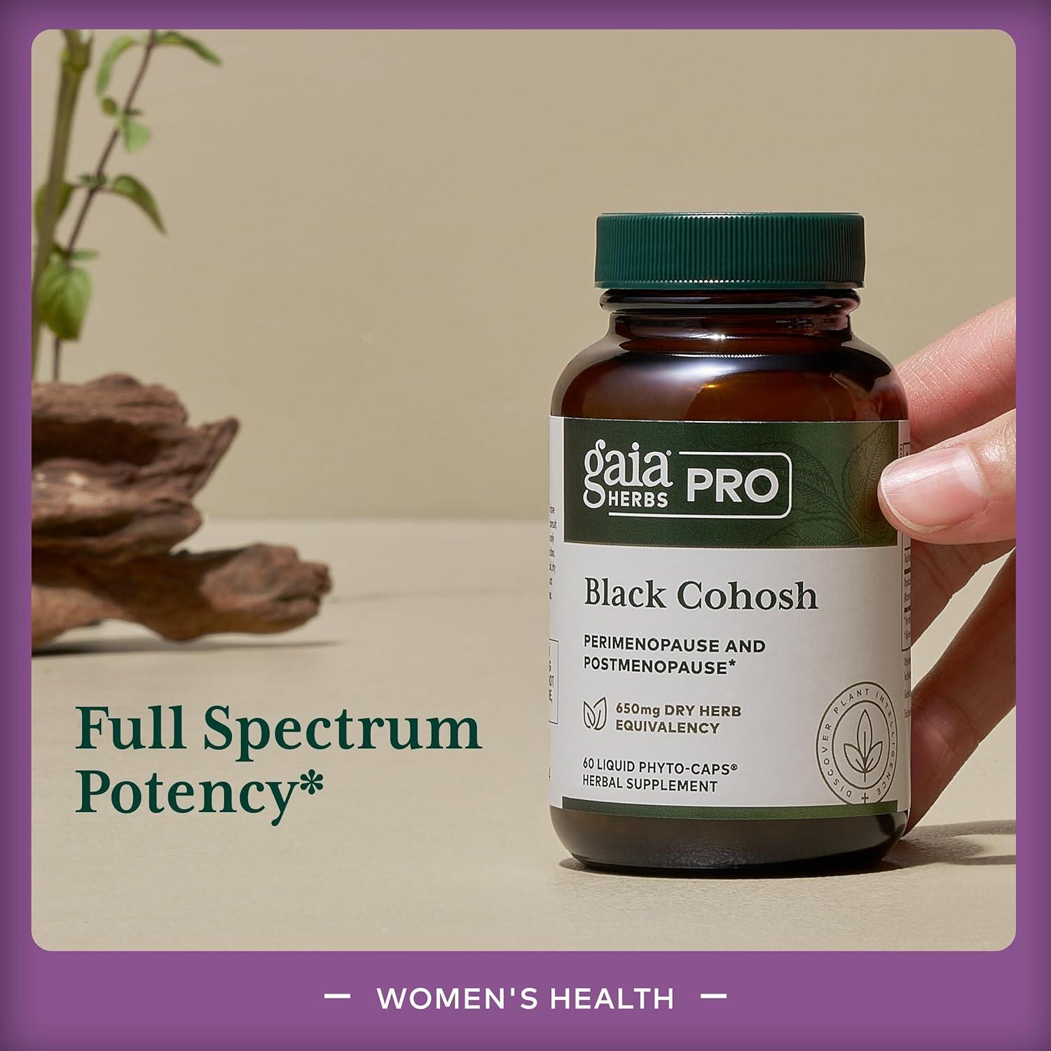 Suplemento Gaia Herbs PRO Black Cohosh 60 Cápsulas Veganas