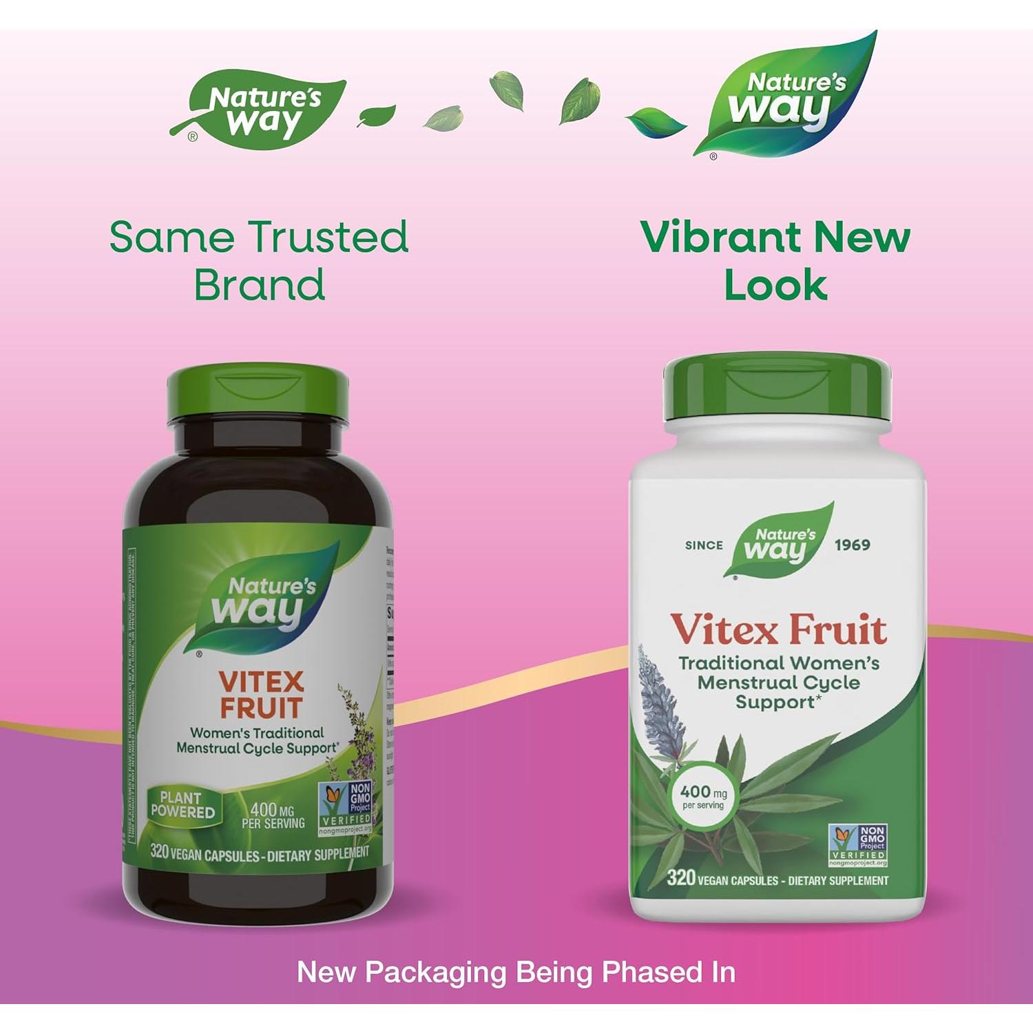 Fruto de Vitex Nature's Way 320 Cápsulas Veganas Salud Mujer