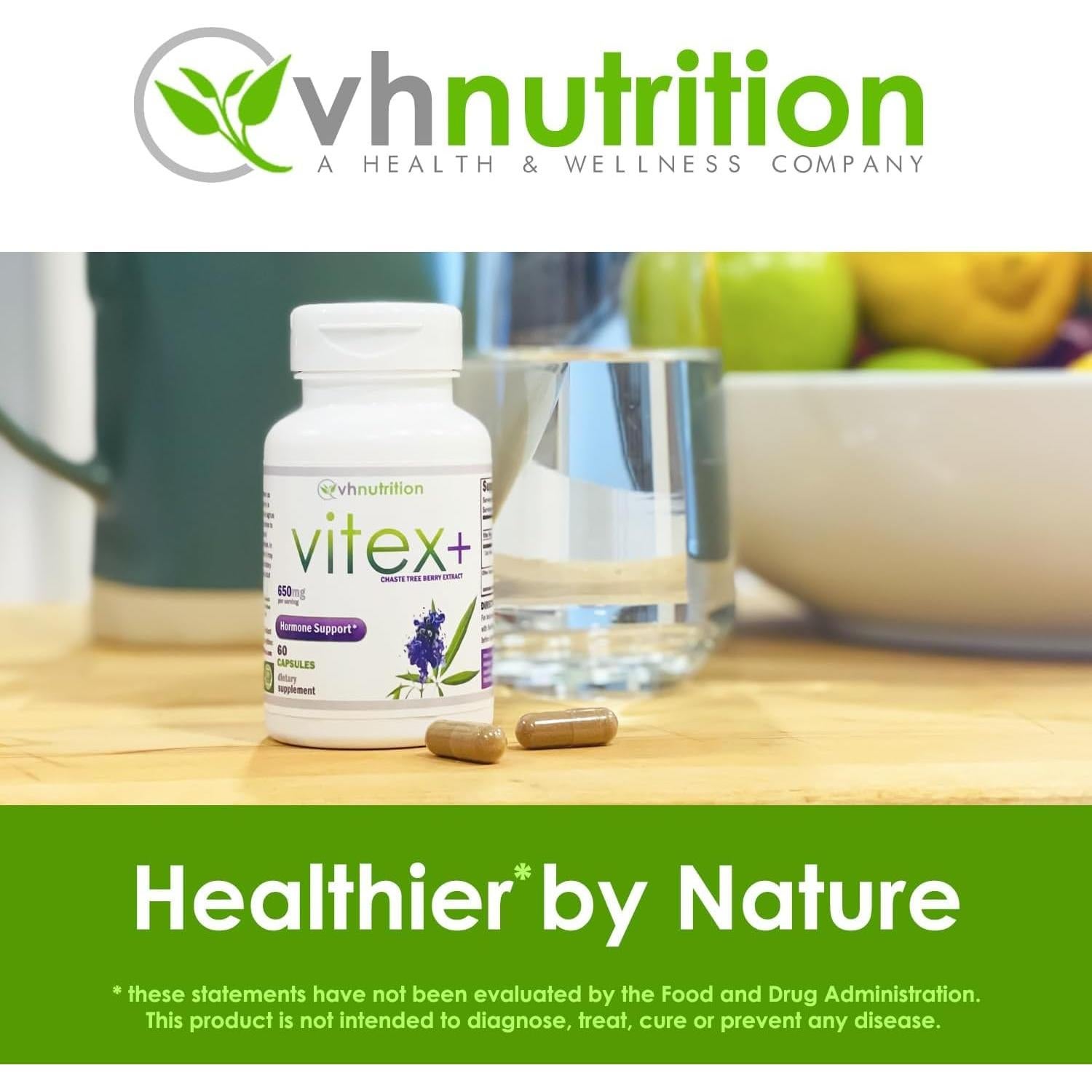 Suplemento Vitex+ VH Nutrition 650mg 60 Cápsulas Salud Mujer