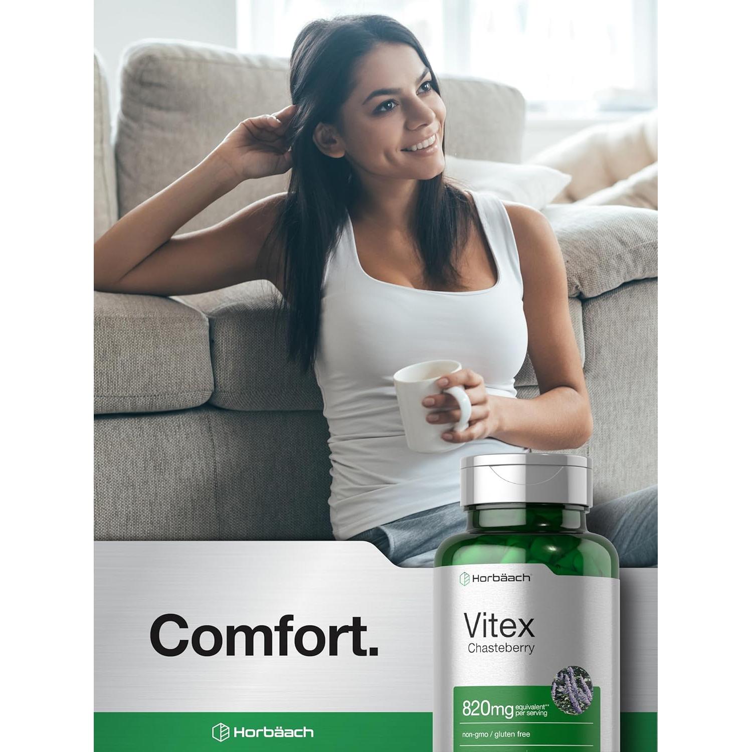 Suplemento Vitex Chasteberry Horbäach 820mg 110 Cápsulas