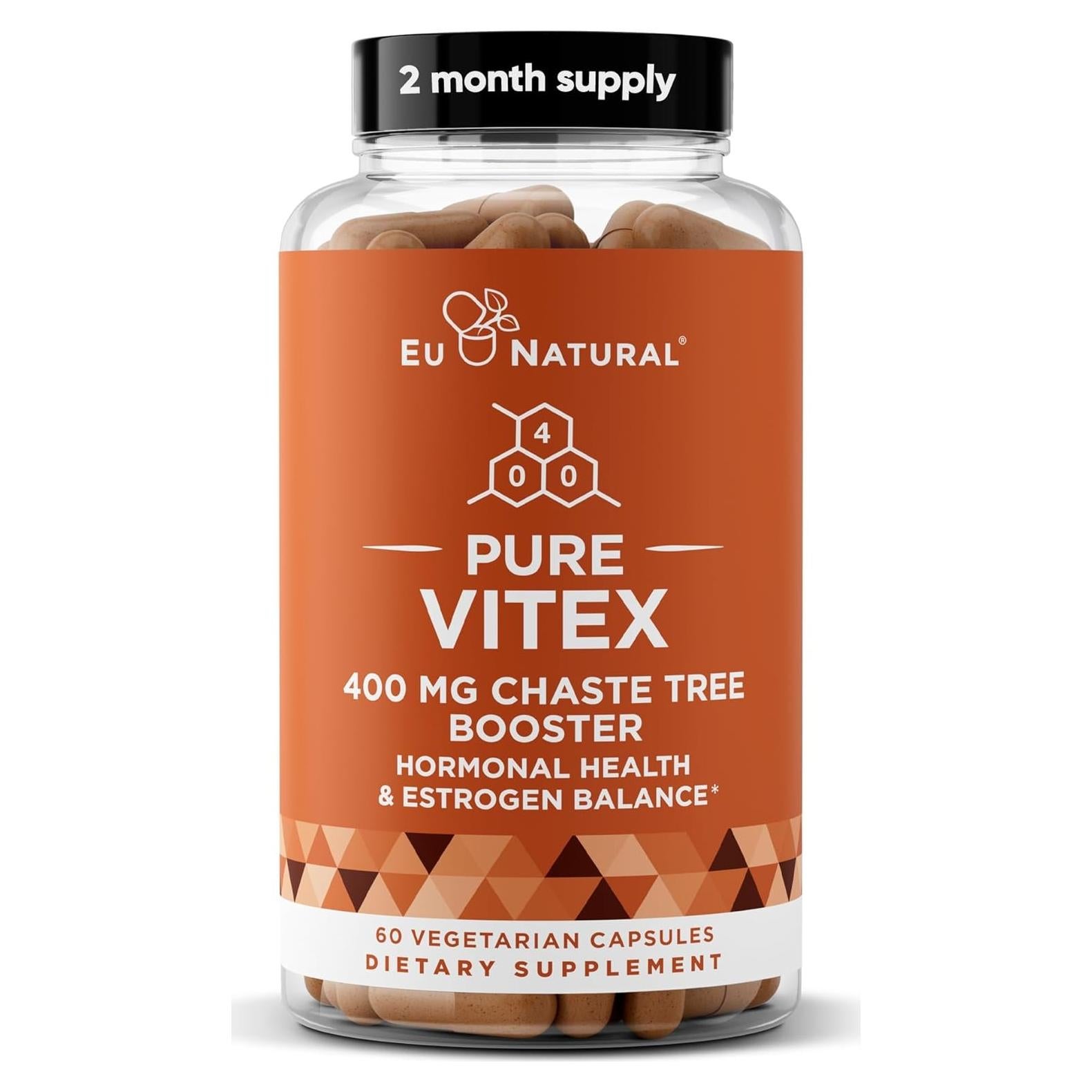 Vitex Puro 400 Mg Eu Natural - 60 Cápsulas Veganas