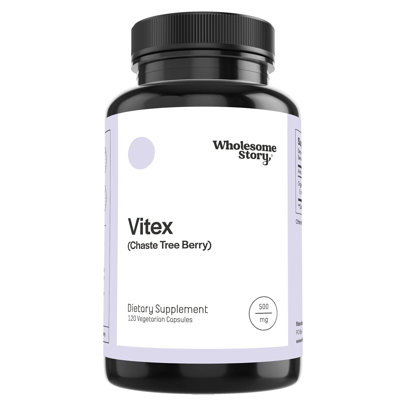Suplemento Vitex Chasteberry Wholesome Story 120 Cápsulas 500mg
