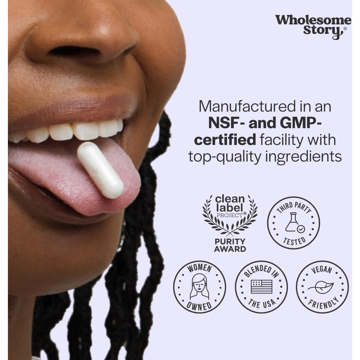 Suplemento Vitex Chasteberry Wholesome Story 120 Cápsulas 500mg