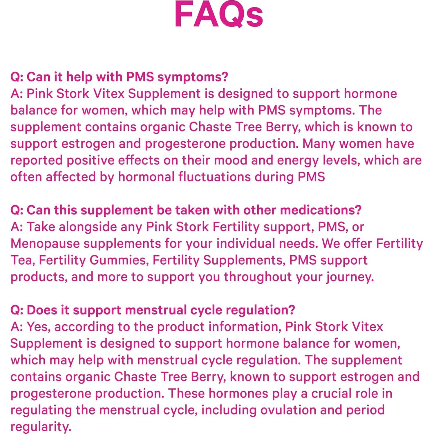 Pink Stork Vitex Orgánico 1000 mg - Baya del Árbol de la Castidad - 60 Cápsulas Veganas
