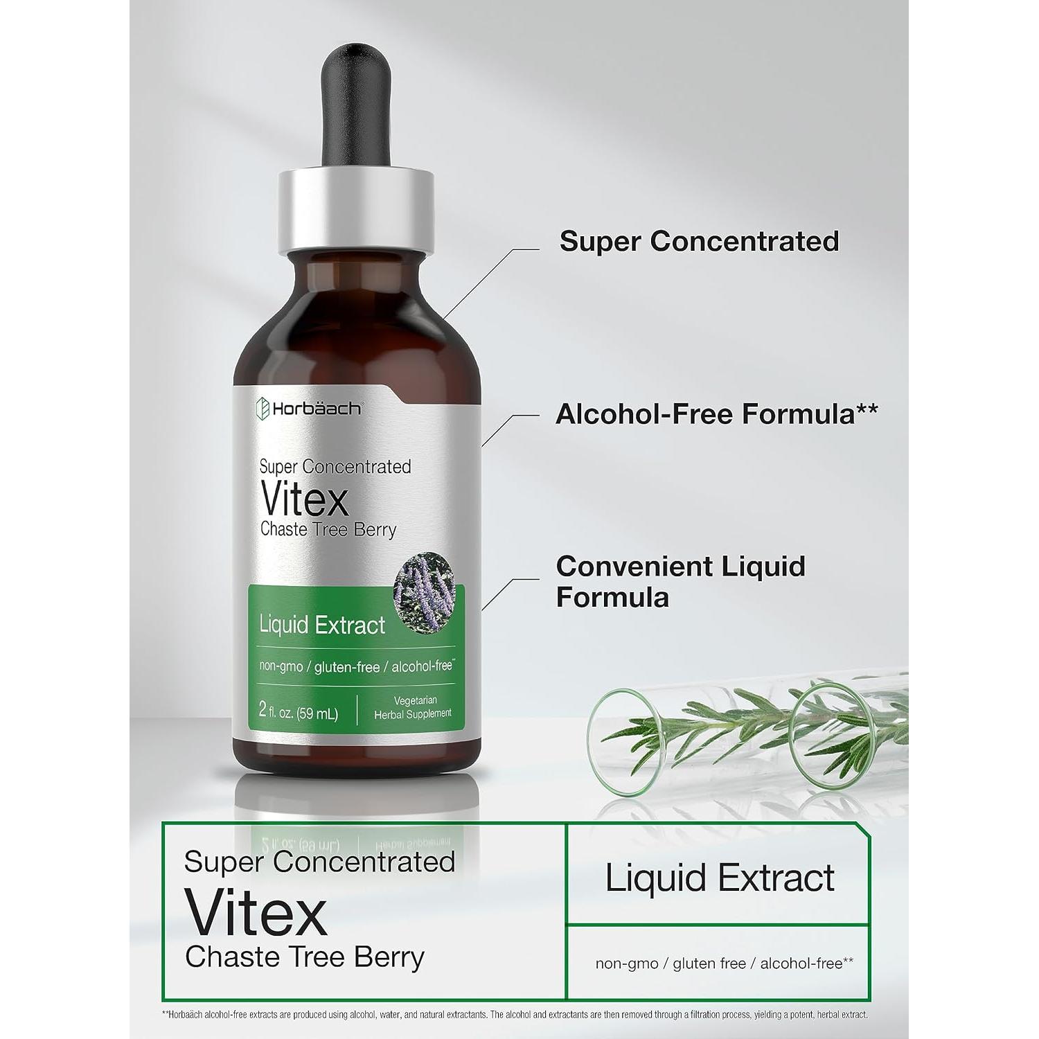 Extracto Líquido de Baya de Vitex Horbäch 60 ml Sin Alcohol