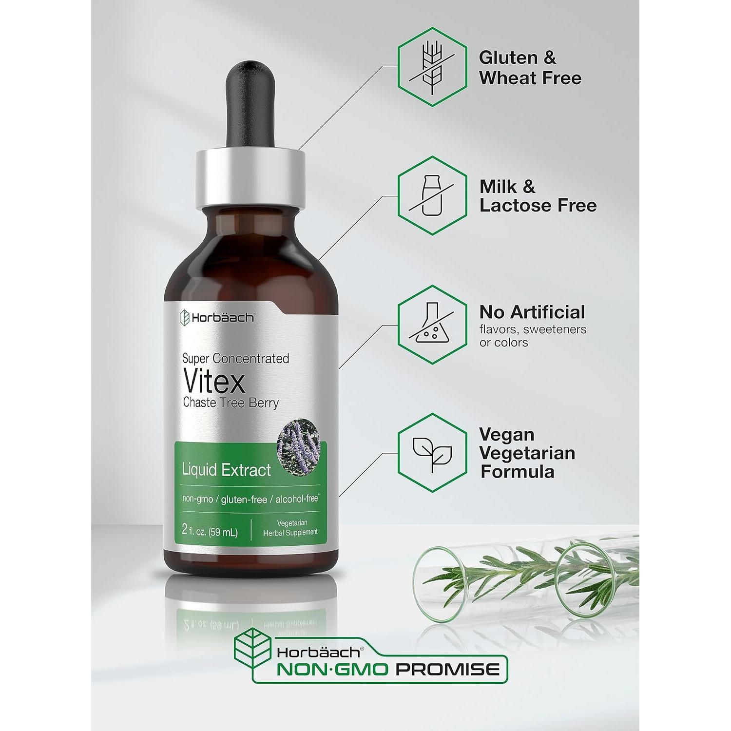 Extracto Líquido de Baya de Vitex Horbäch 60 ml Sin Alcohol