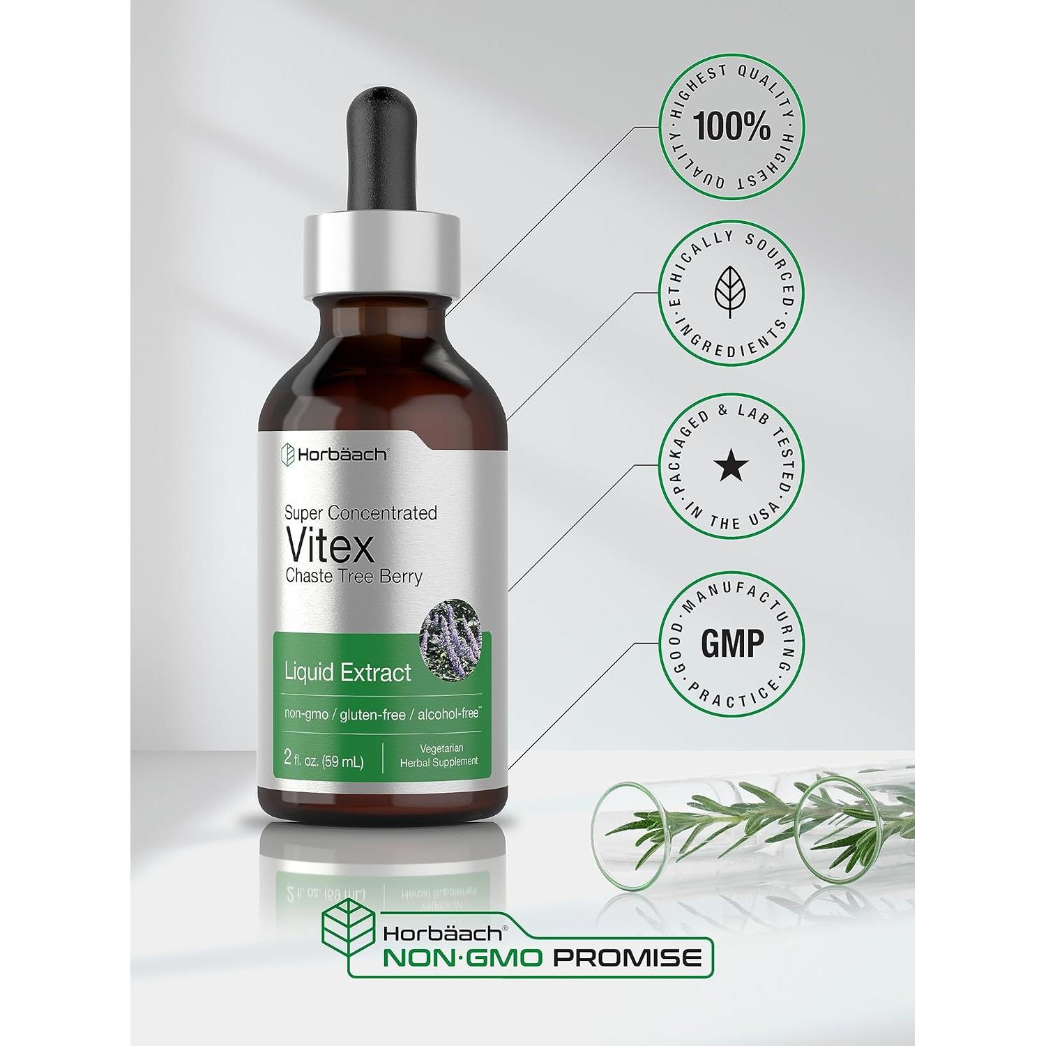 Extracto Líquido de Baya de Vitex Horbäch 60 ml Sin Alcohol