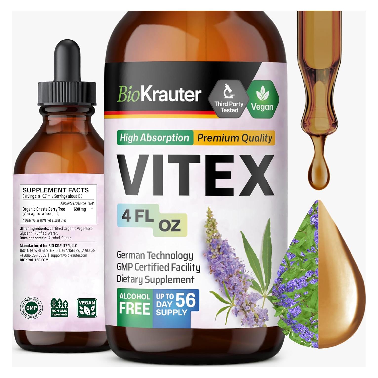 Suplemento de Baya de Vitex BIO KRAUTER 118 ml Vegano